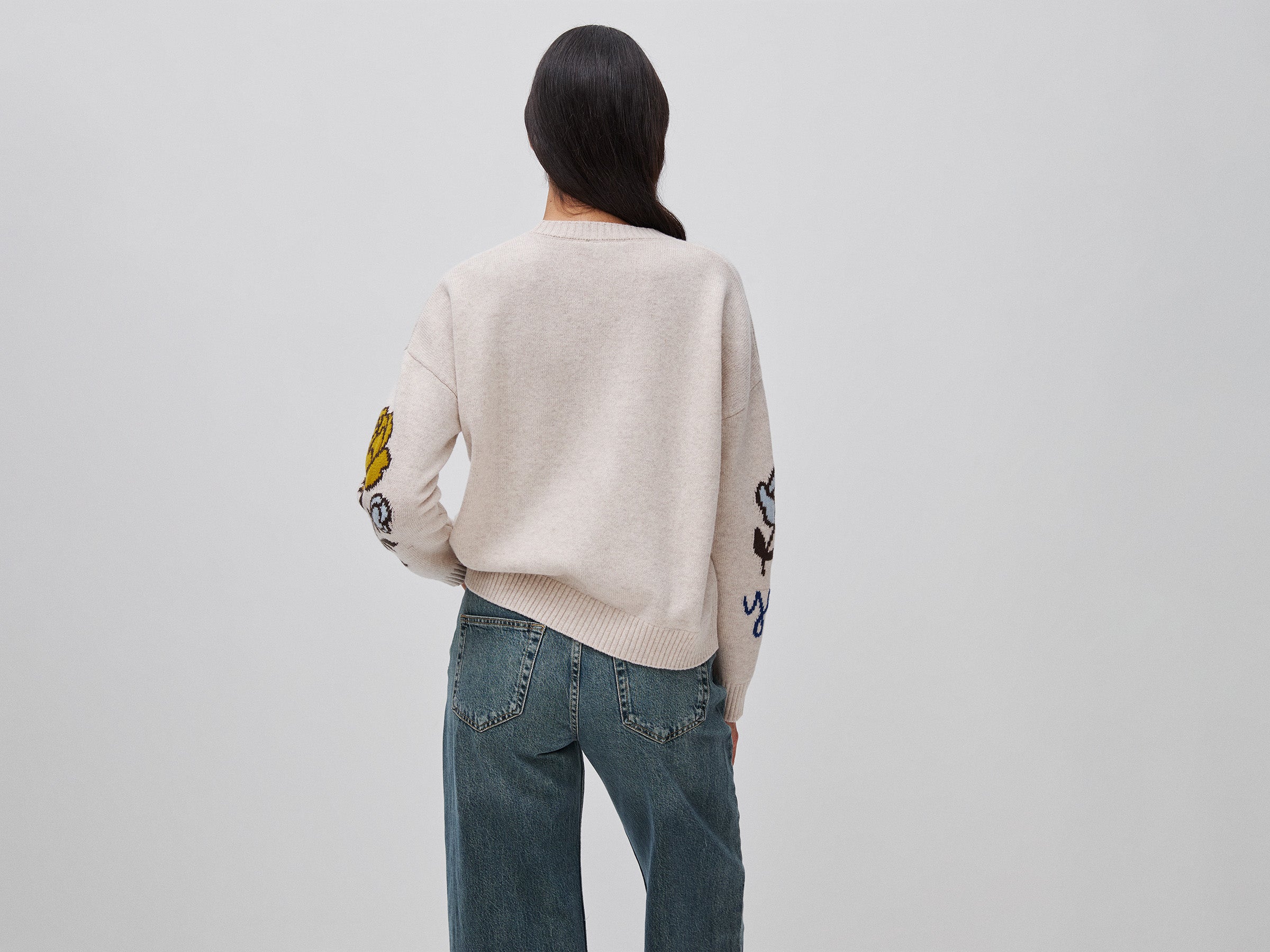 United Colors of Benetton Sweaters Maglione lana fiori S