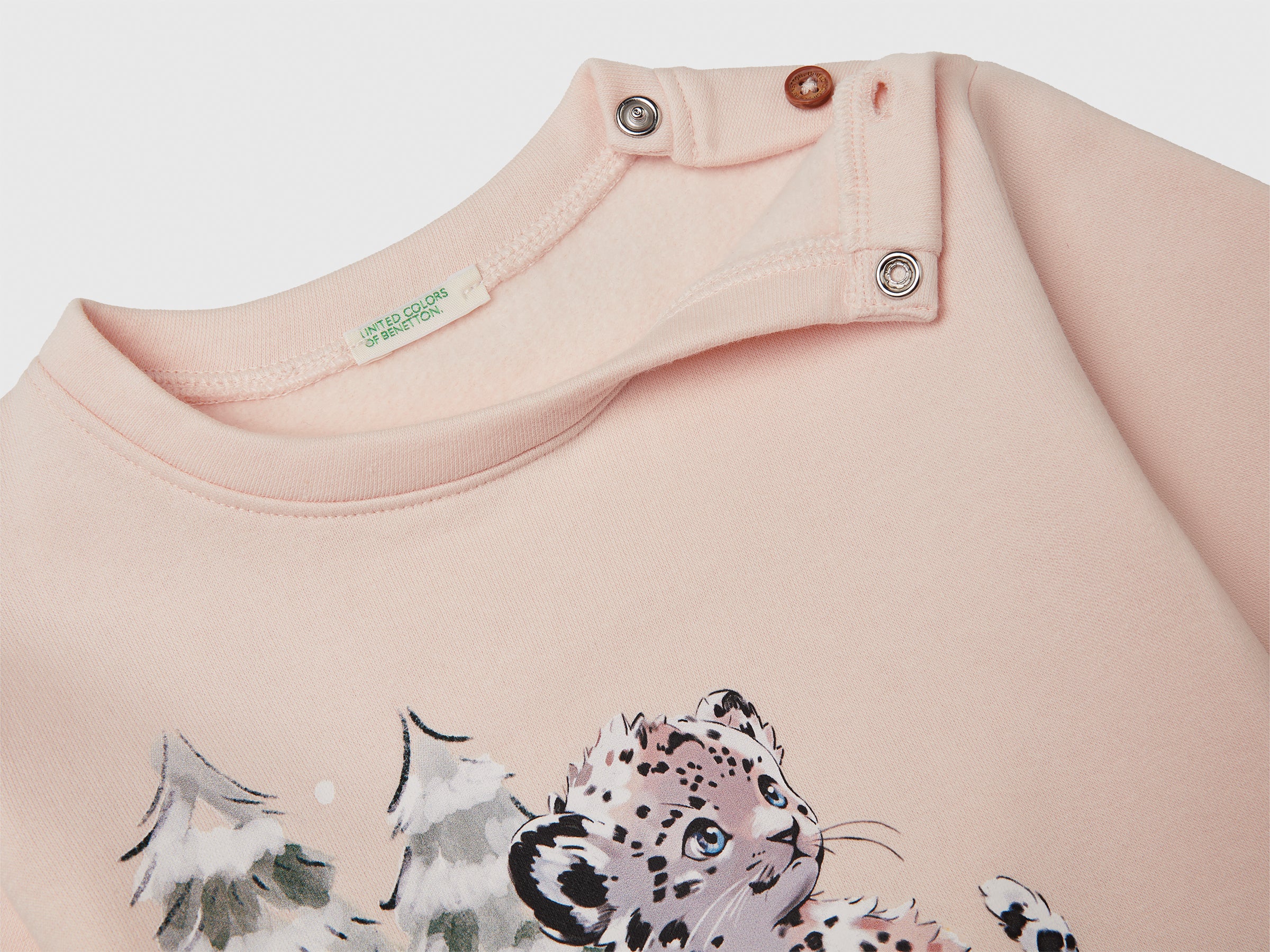 United Colors of Benetton felpa neonato cappuccio cotone