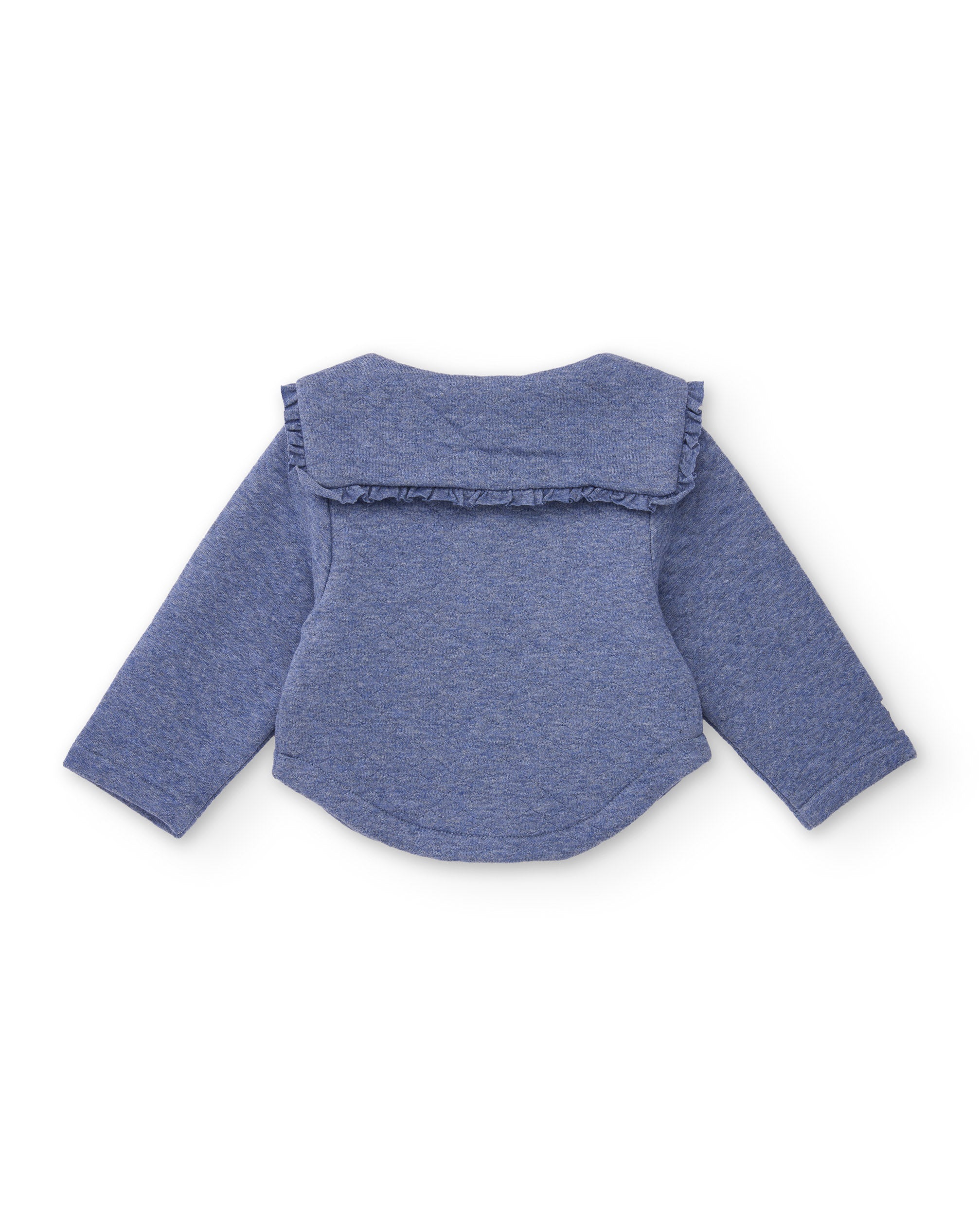 TucTuc Maglioni Giacca Neonata Azzurra Maglia Volant Bottoni