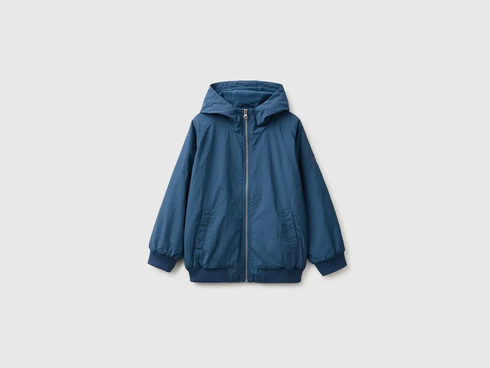 United Colors of Benetton Giacca nylon cappuccio antipioggia