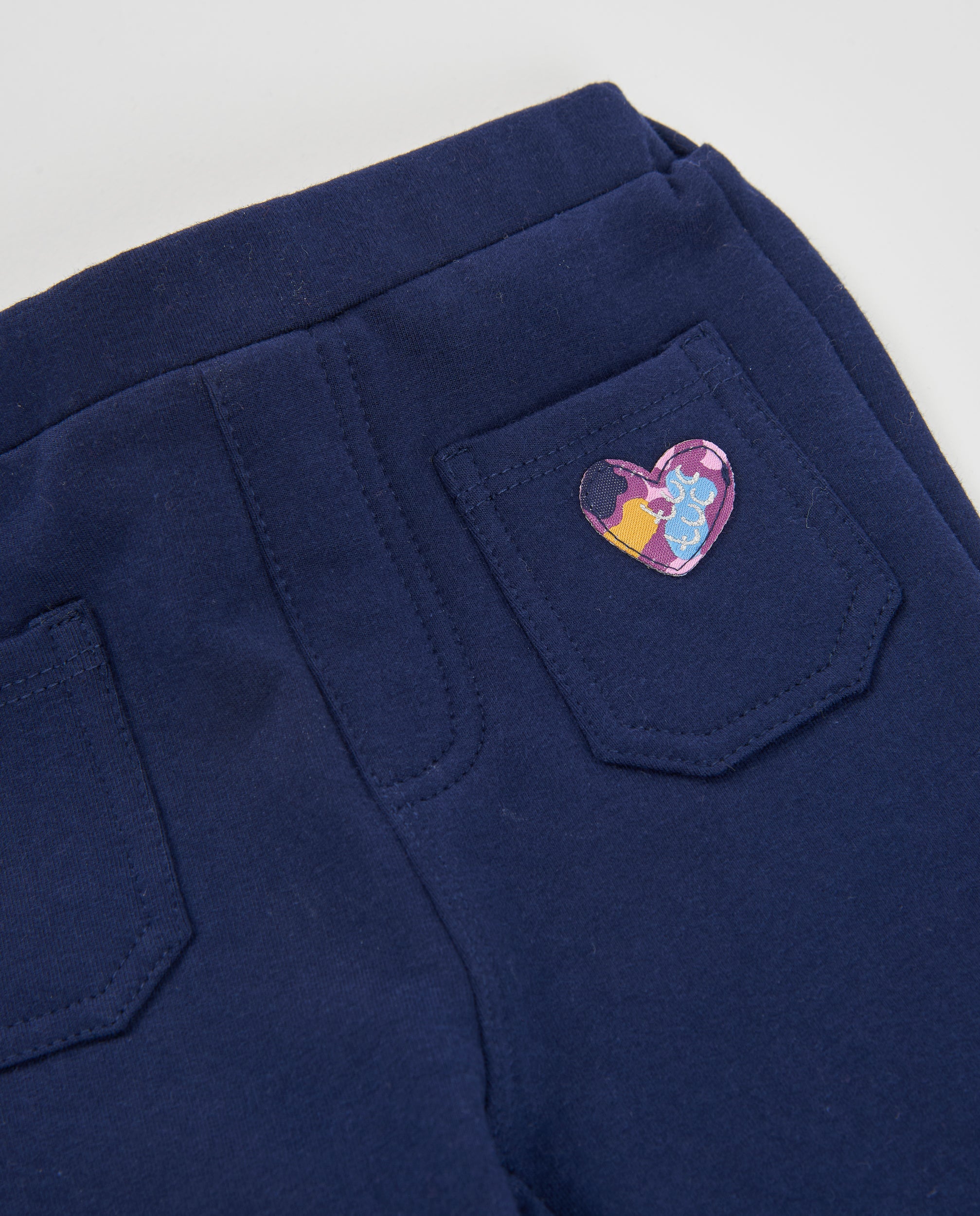 TucTuc Pantaloni Pantaloni Bimba Blu Navy Cuore