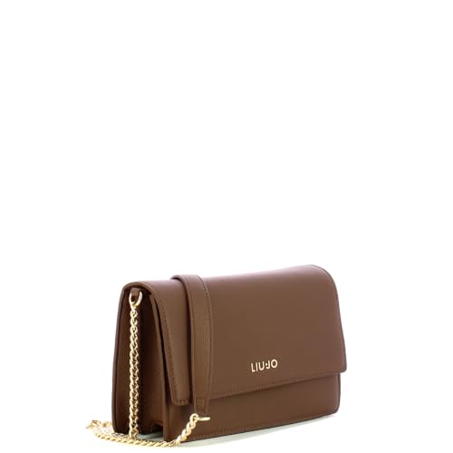 Liu Jo Borsa a Tracolla Piccola Nero 23x8x17 catena oro