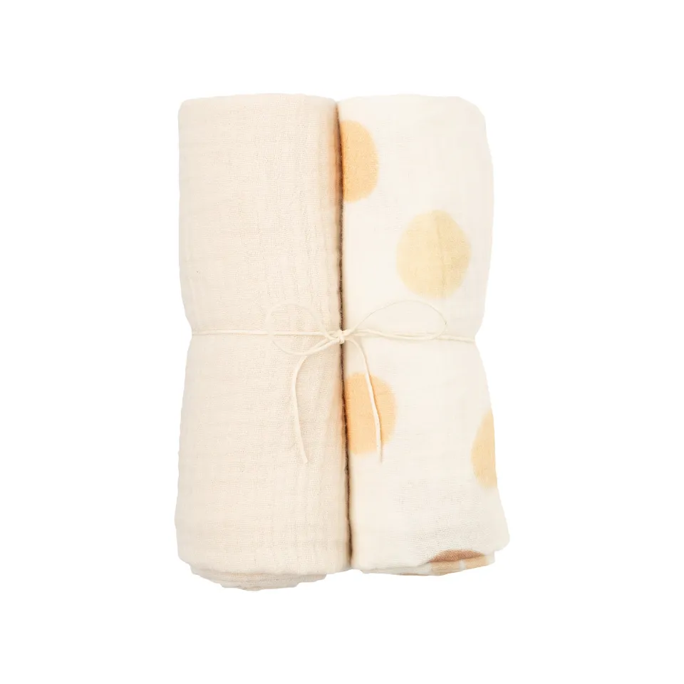 Woolly Organic Mussoline Cotone Bio 65x65 2 Pezzi GOTS NOOS