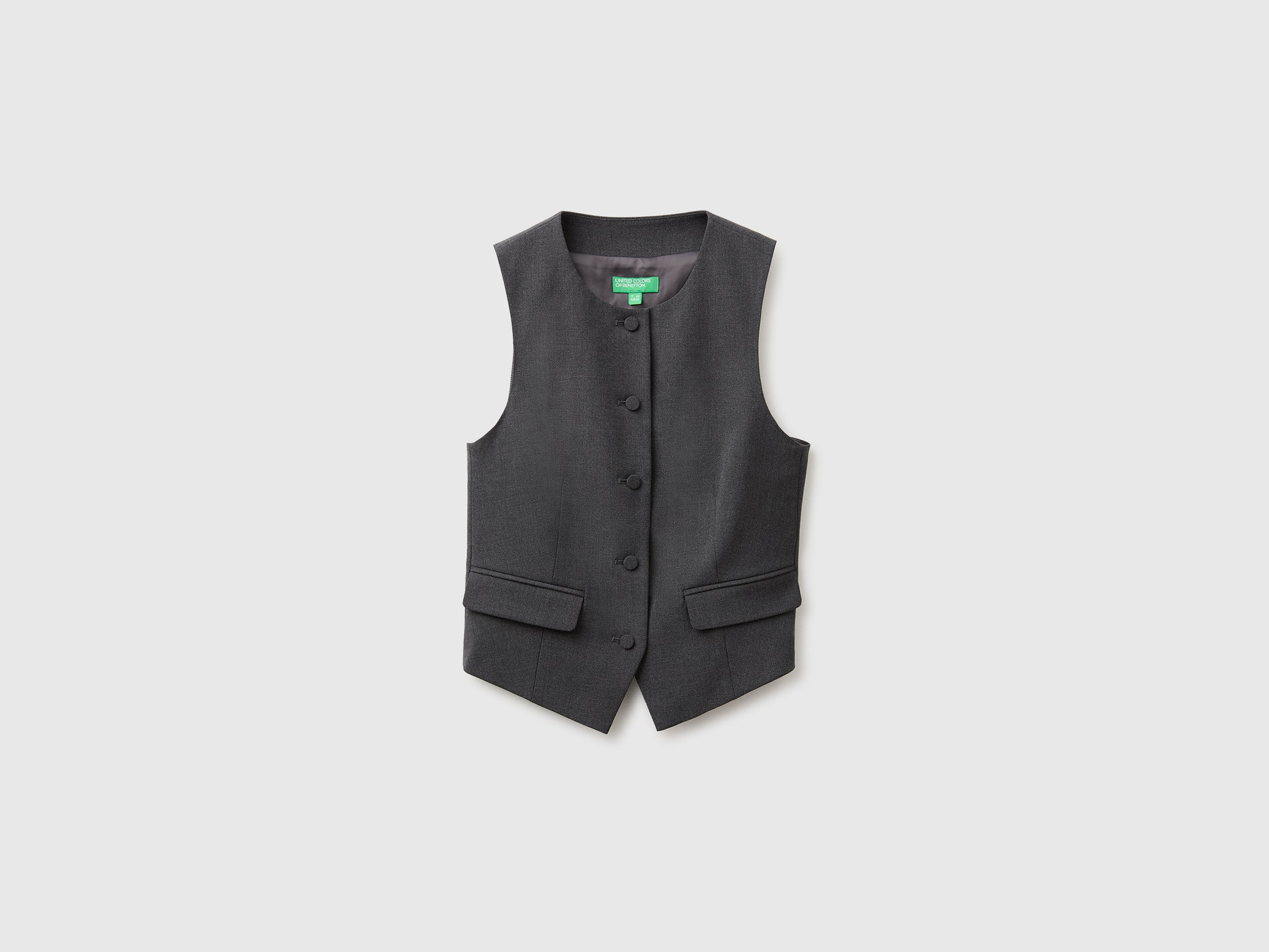 United Colors of Benetton Crew gilet girocollo bottoni slim