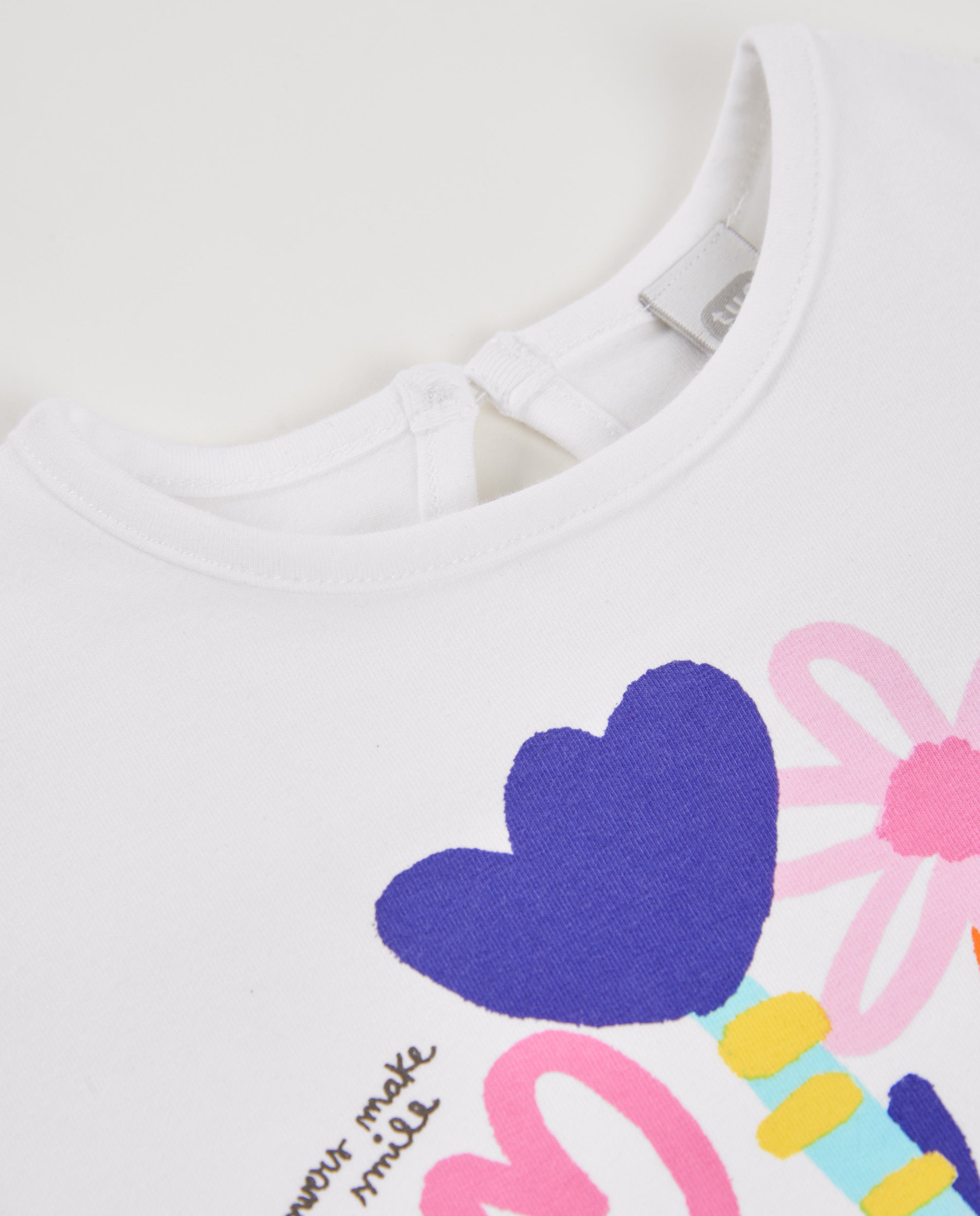 TucTuc Magliette T-shirt bambina bianco volant maniche