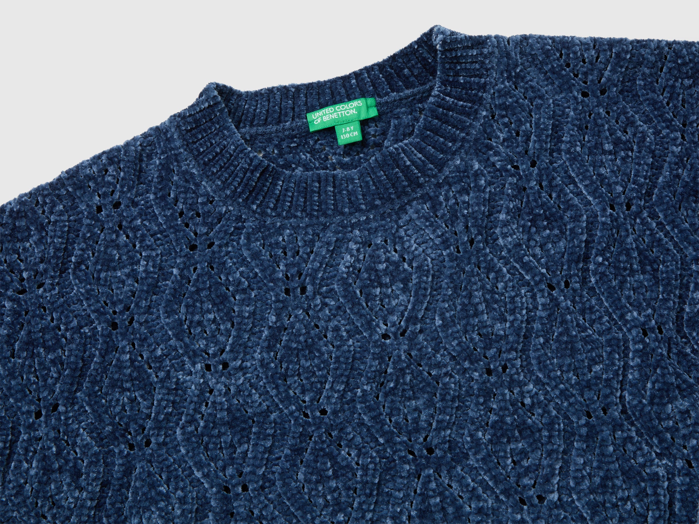 Benetton Chenille Maglione Girocollo Ciniglia Taglia L Unisex