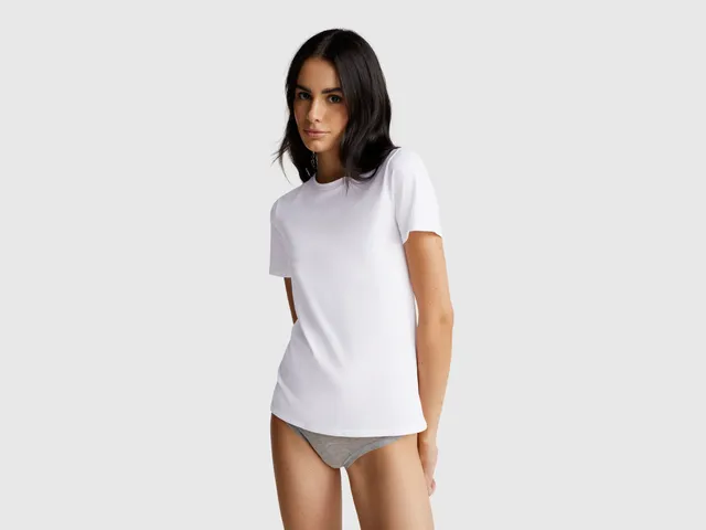 United Colors of Benetton T-shirt Cotone Stretch Girocollo Manica Corta