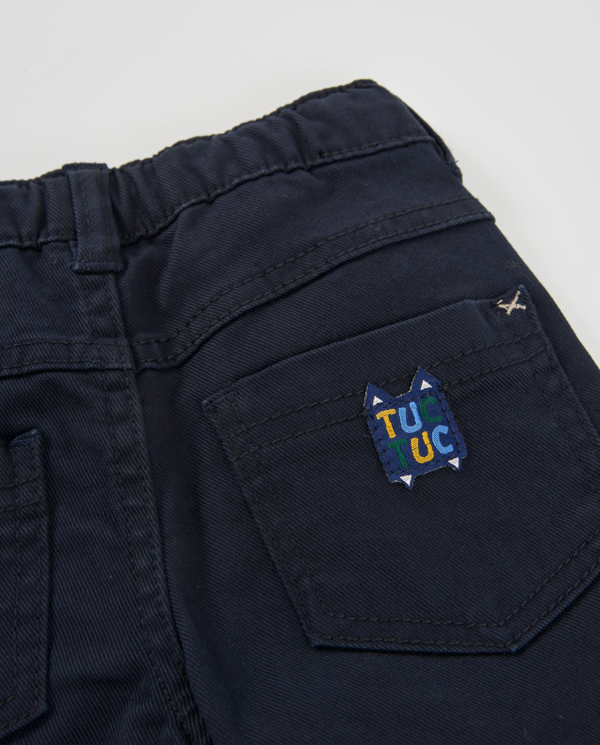 TucTuc Pantaloni bambino blu marino cotone dritto