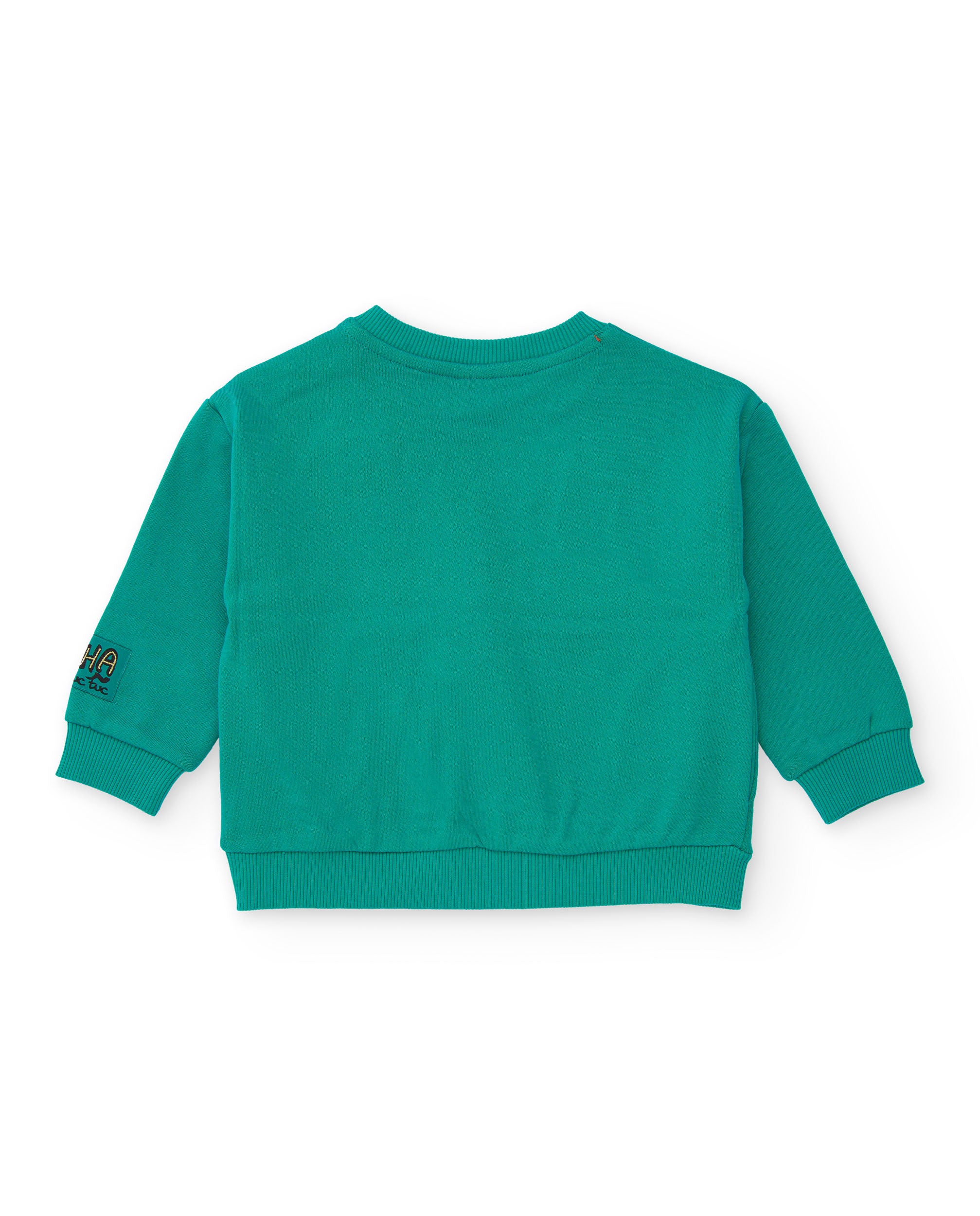 TucTuc Felpe felpa bambino verde stampa animale cotone