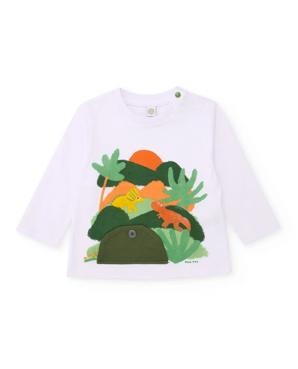 TucTuc Magliette T-shirt bambino bianco natura