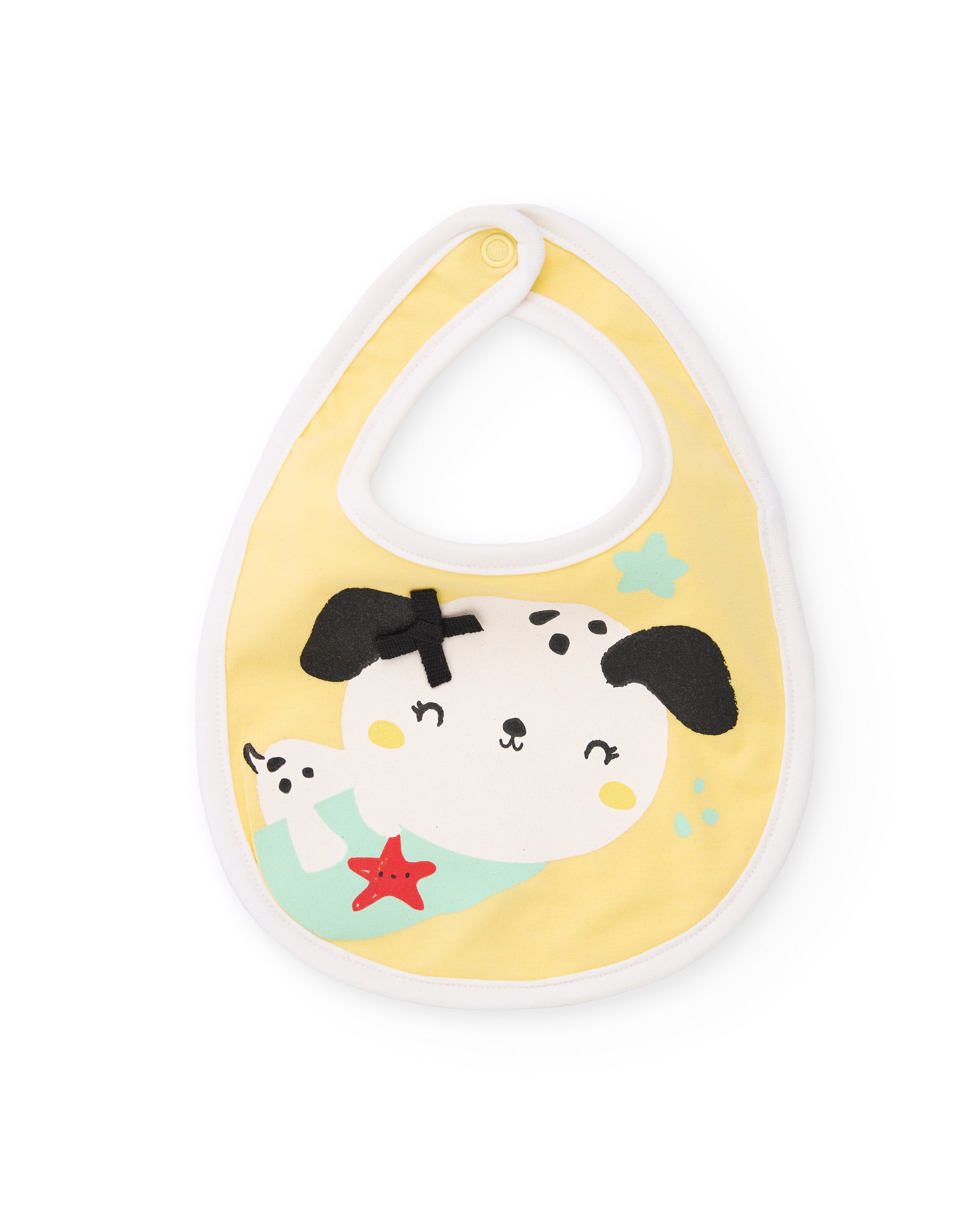 TucTuc Accessori Cagnolini Set 2 Bavaglini Neonata Giallo Cotone