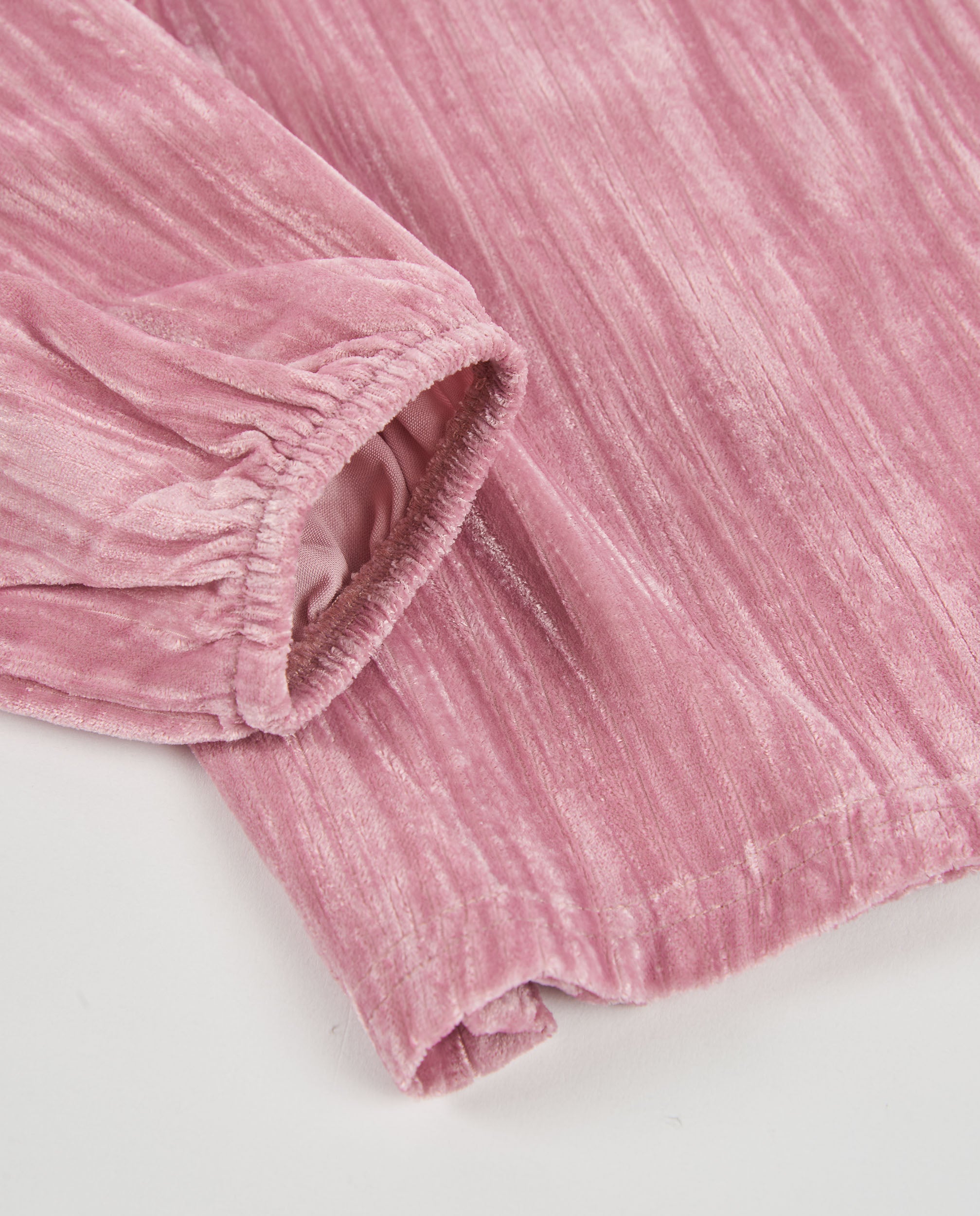 TucTuc Camicette blusa bambina tela rosa collo plissettato