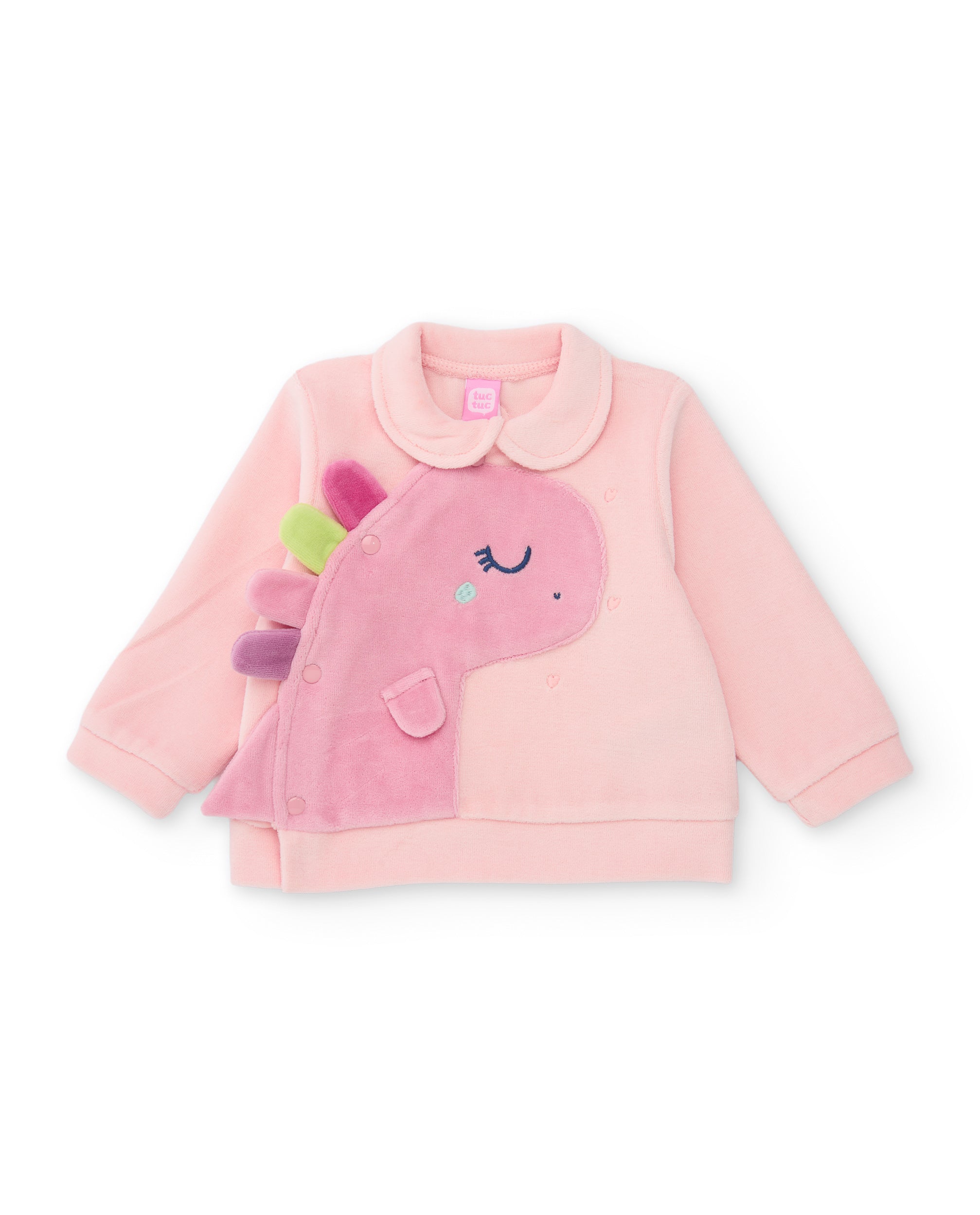 TucTuc Completi Completo Neonato Cotone Rosa Dinosauro