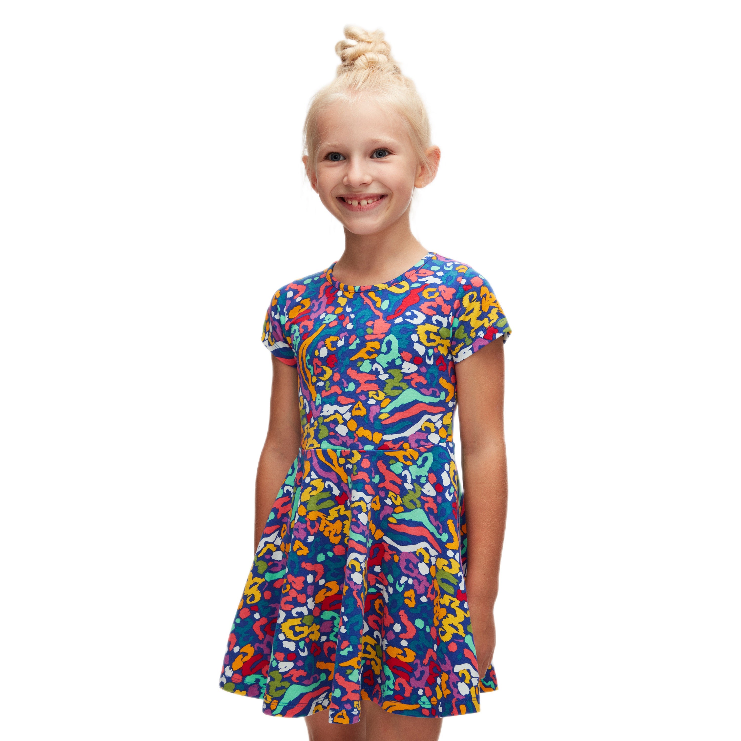 Lovetti Mini Fili Colorati abito bambina cotone elasticizzato