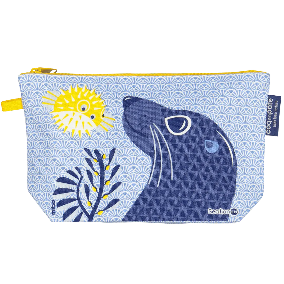 Coq en Pâte Otaria astuccio cotone biologico con zip