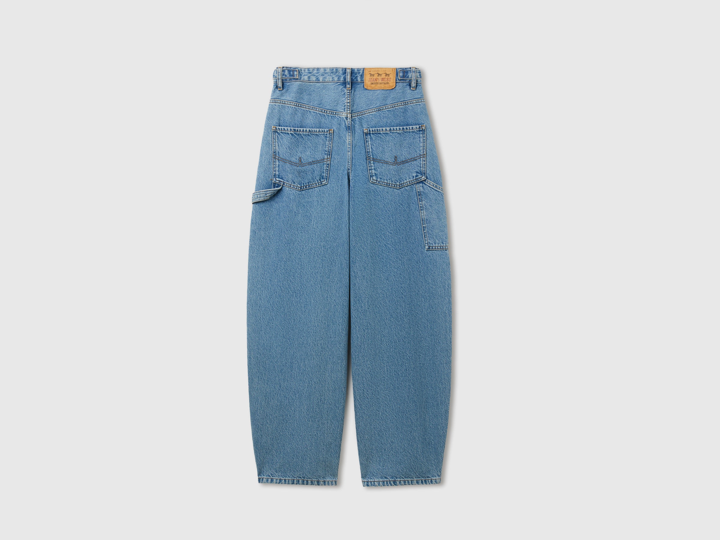 United Colors of Benetton Jeans Barrel Light Wash Cotone