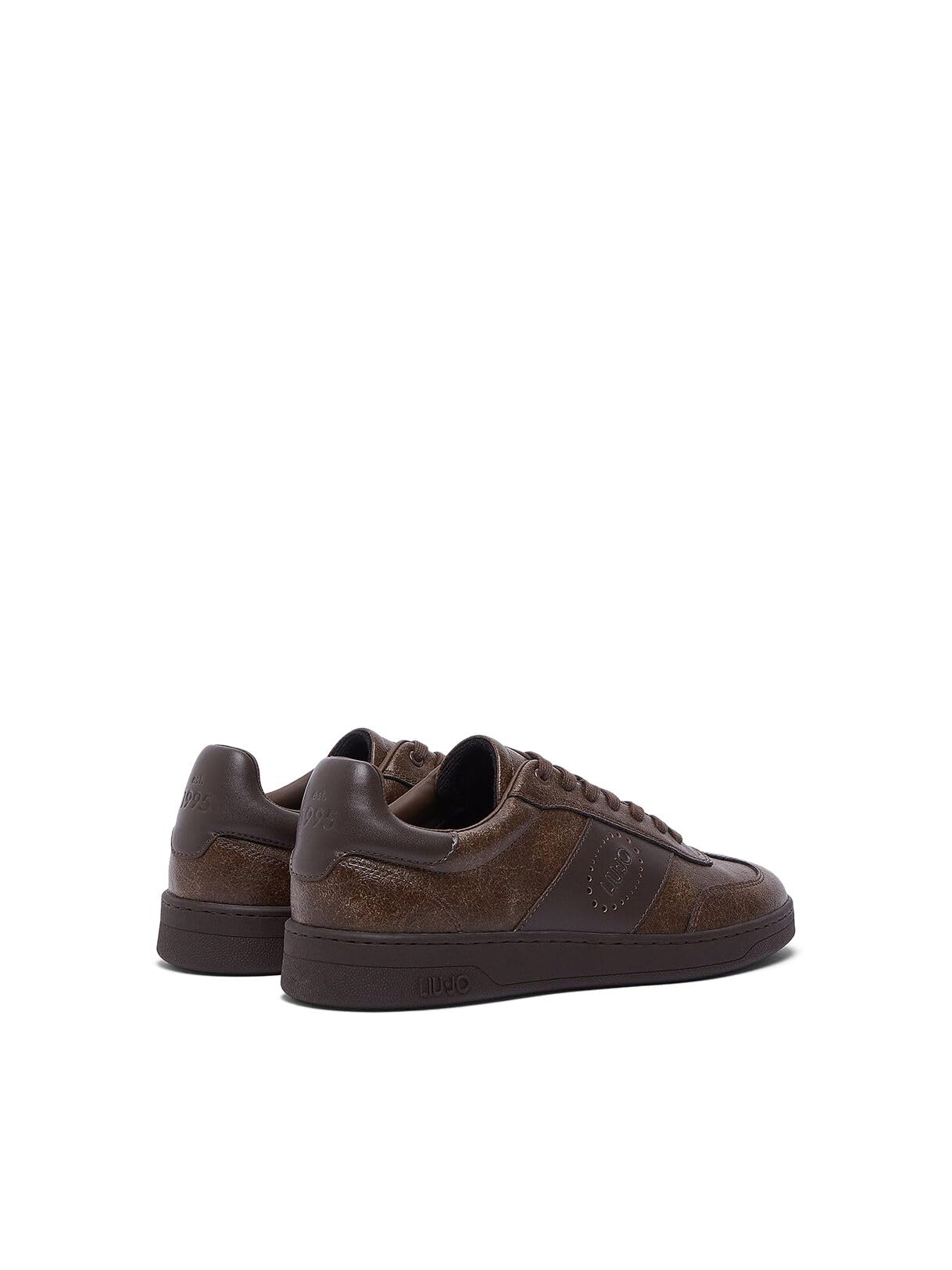 Liu Jo Sneakers uomo pelle crackle testa di moro 3 cm