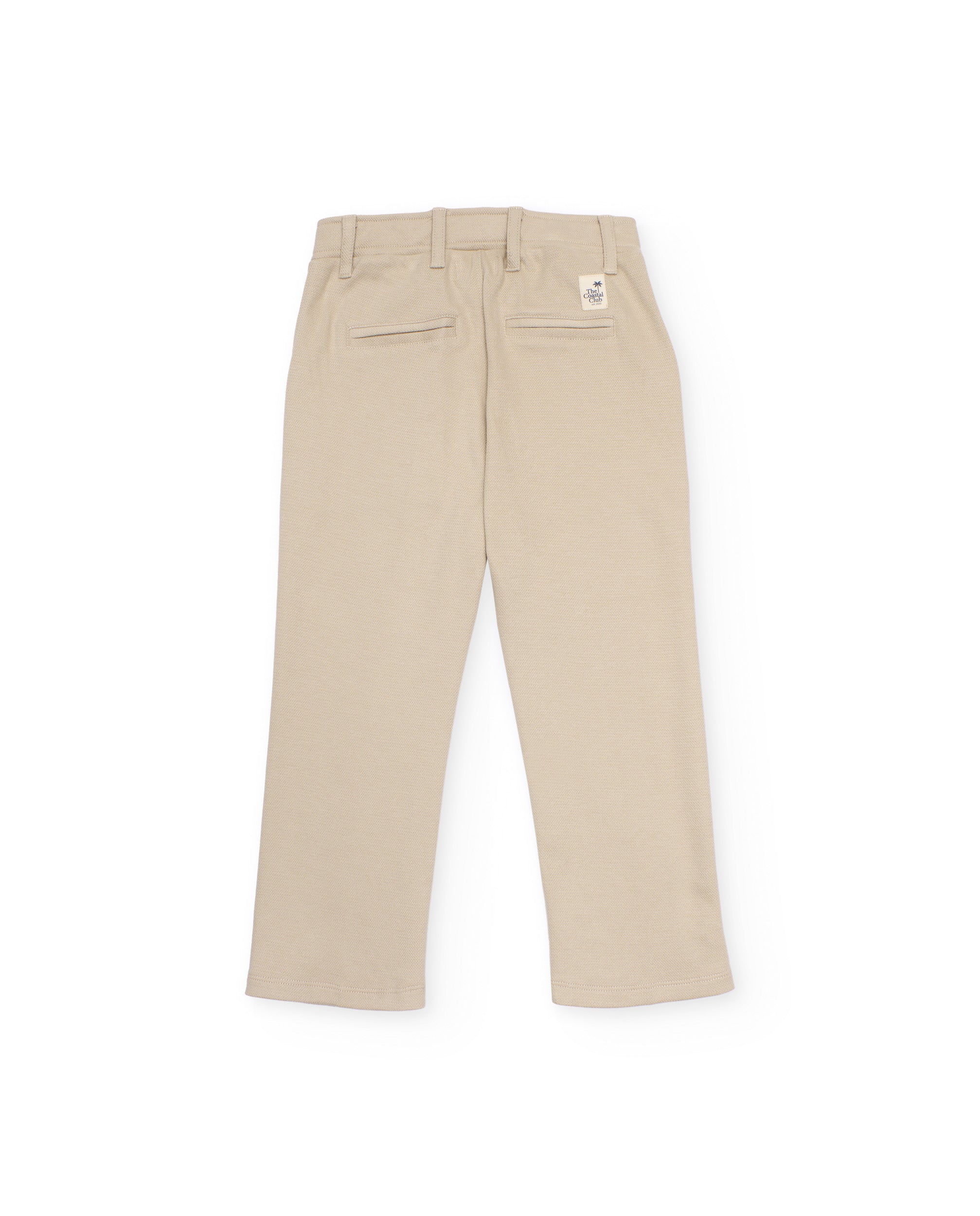 TucTuc Pantaloni bimbo dritto beige tasche cotone