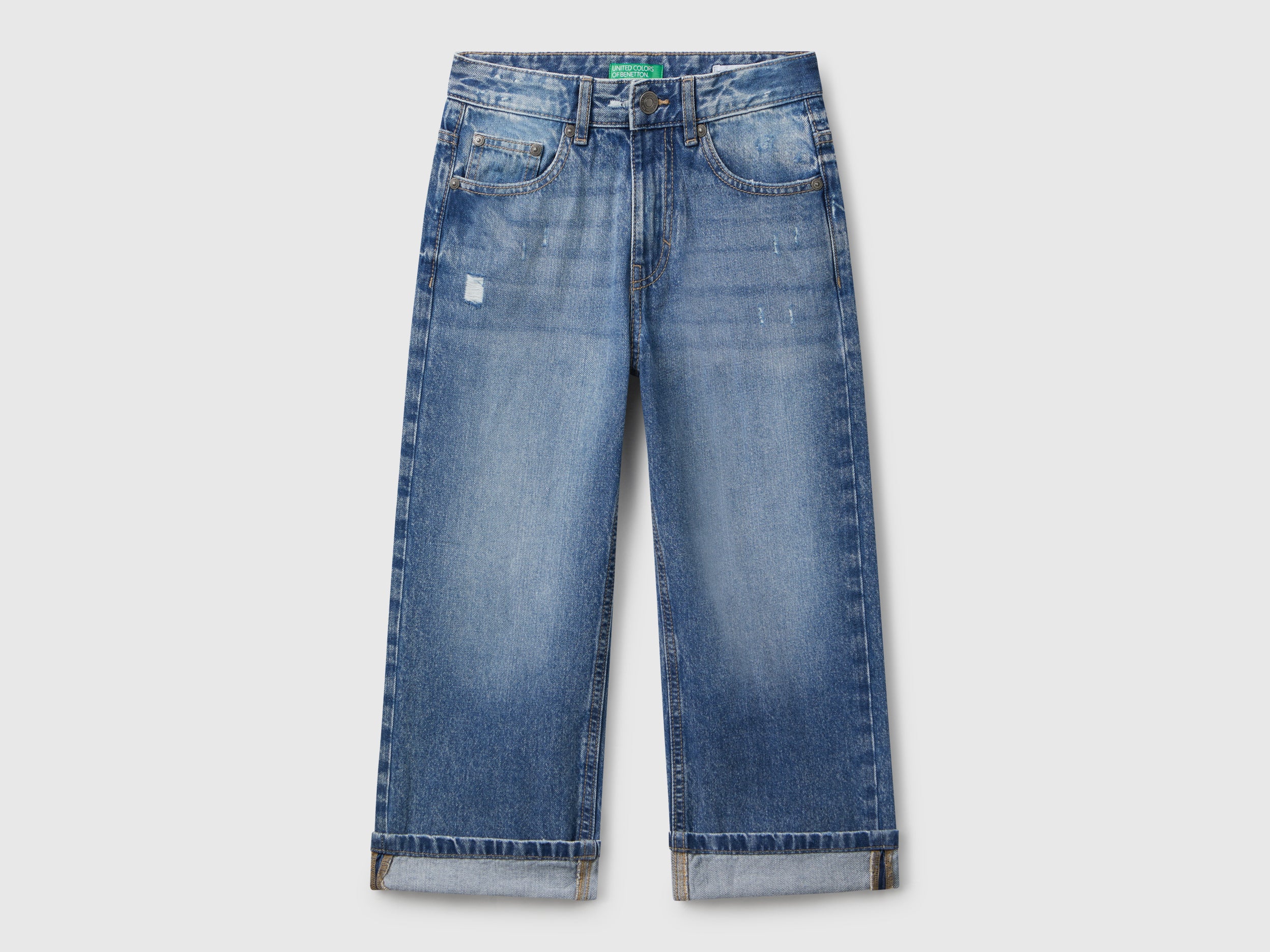 United Colors of Benetton Jeans Dritti Strappi Cotone taglia M