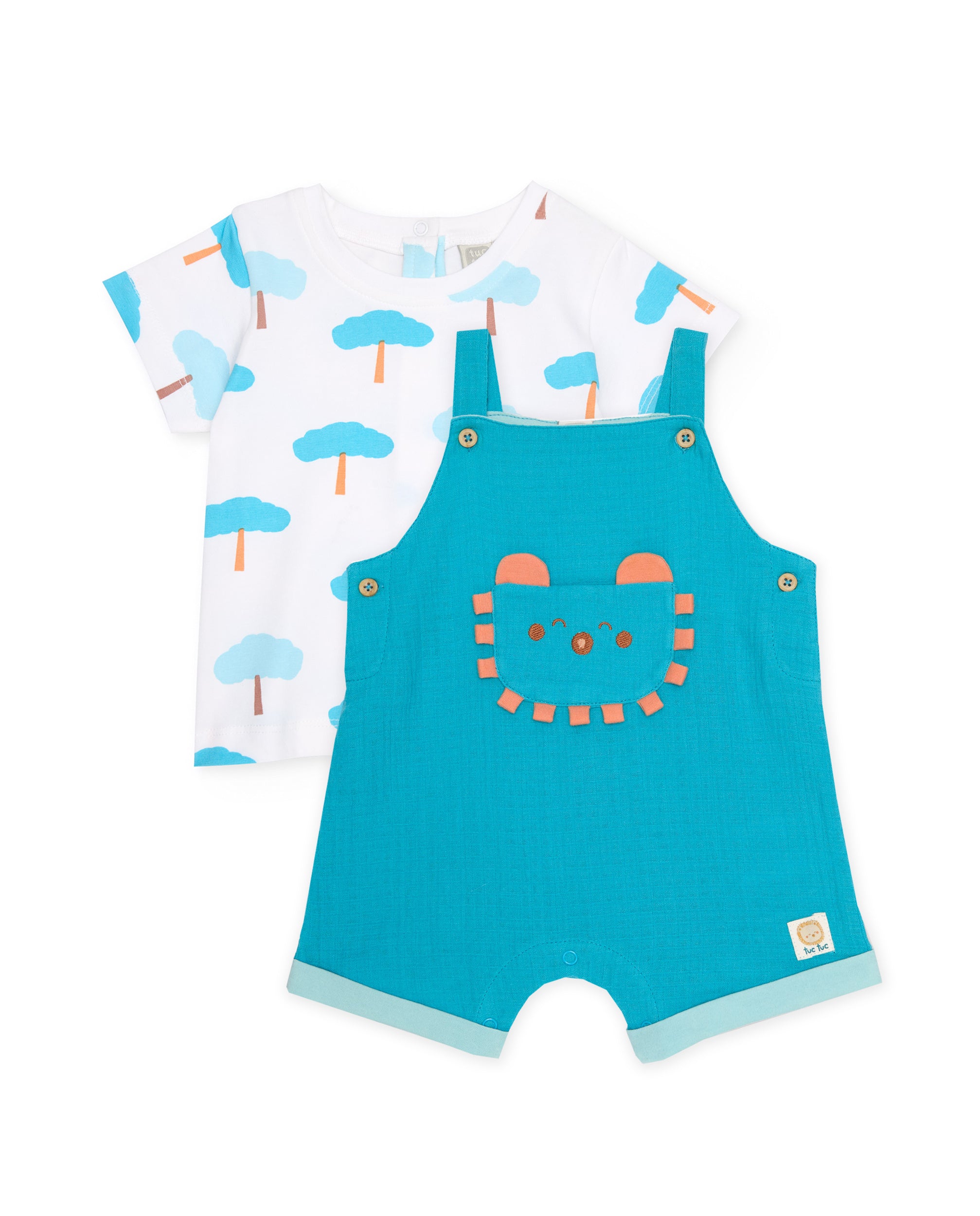 TucTuc Completi Completo Neonato Blu 2 Pezzi Cotone