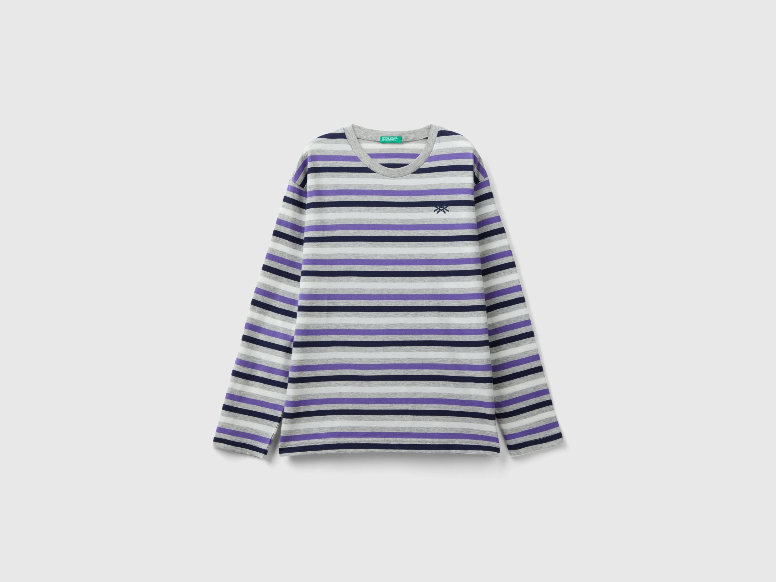 United Colors of Benetton maglietta righe cotone maniche lunghe