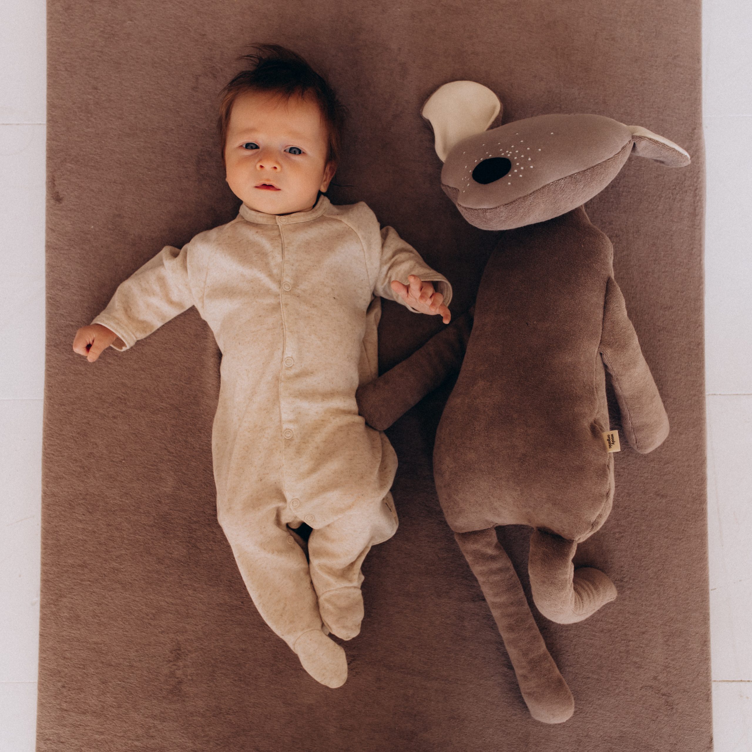 Woolly Organic Tencel Sleepsuit SS26 tutina con piedini tencel