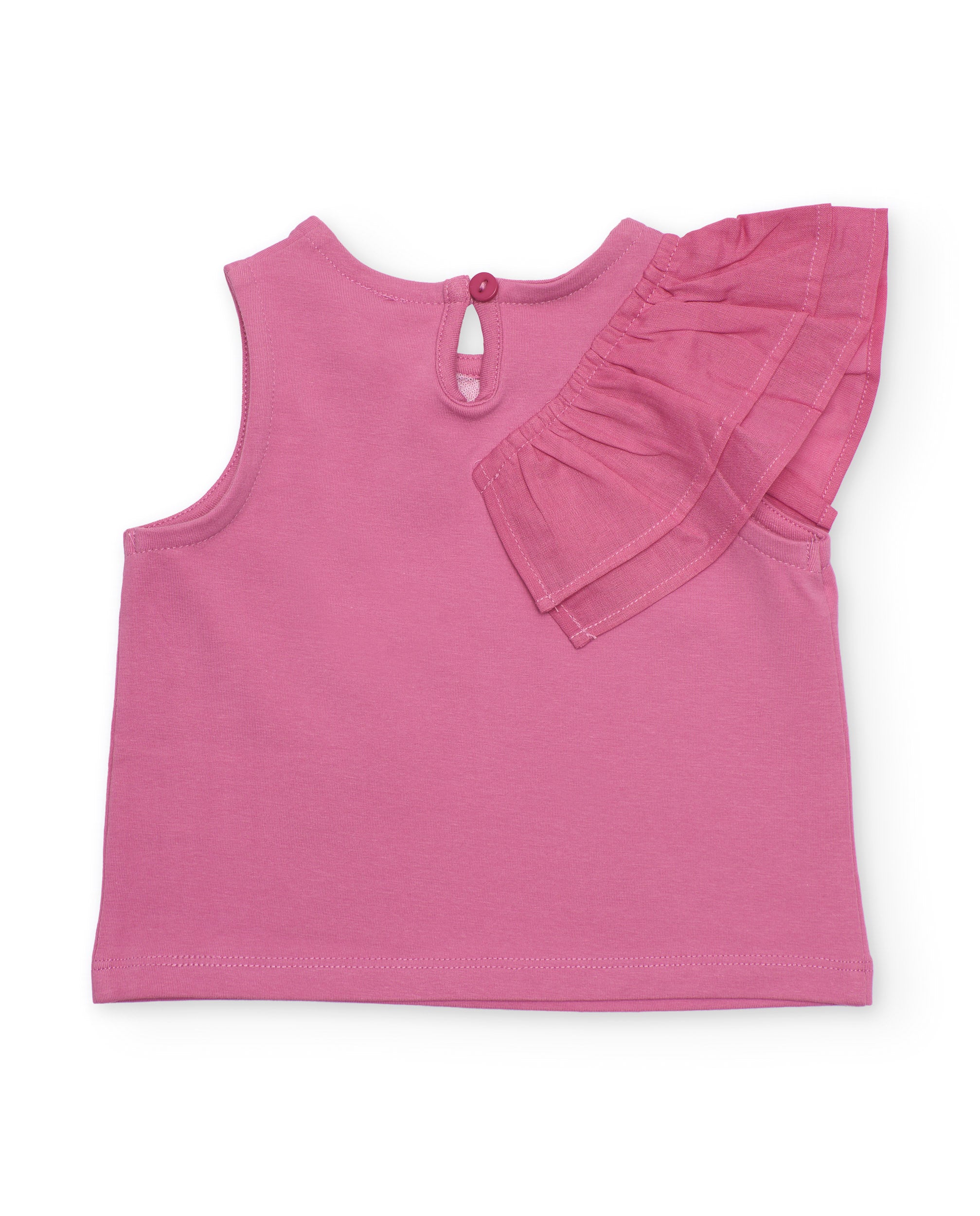 TucTuc Magliette T-shirt bambina rosa senza maniche cotone