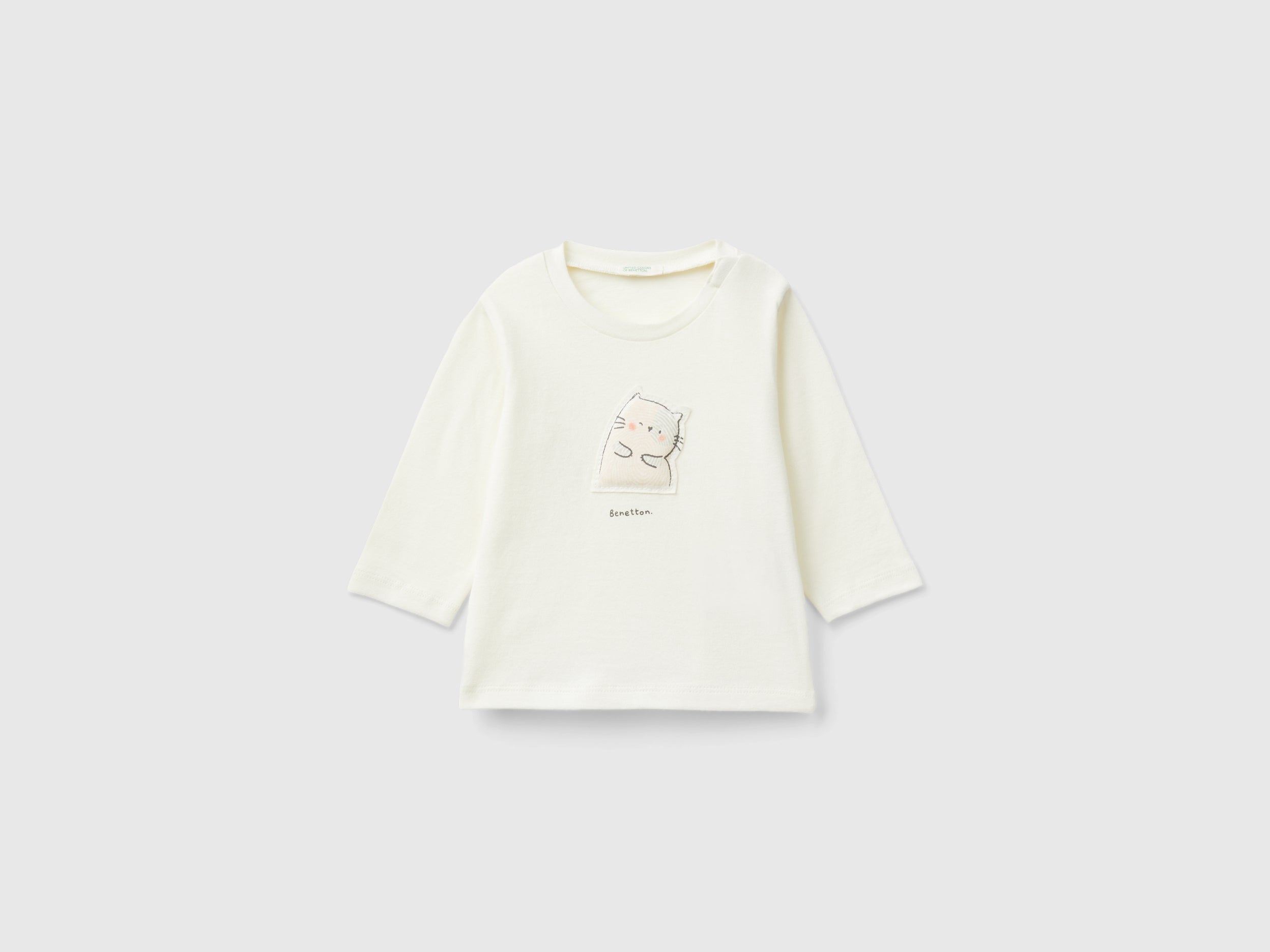 United Colors of Benetton Maglietta Patch Animali Cotone Bio 62