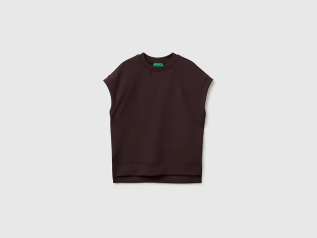 Benetton top modal fluido spacchi laterali taglia M