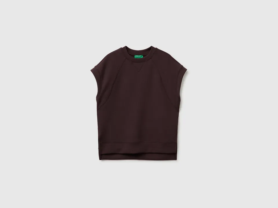 Benetton top modal fluido spacchi laterali taglia M