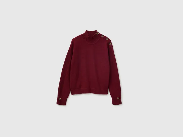 United Colors of Benetton Sweater Buttons Maglione taglia M