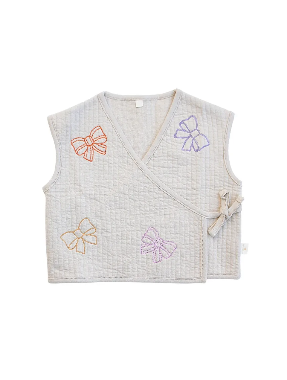 Miela Kids gilet fiocchi trapuntato mamma figlia cotone