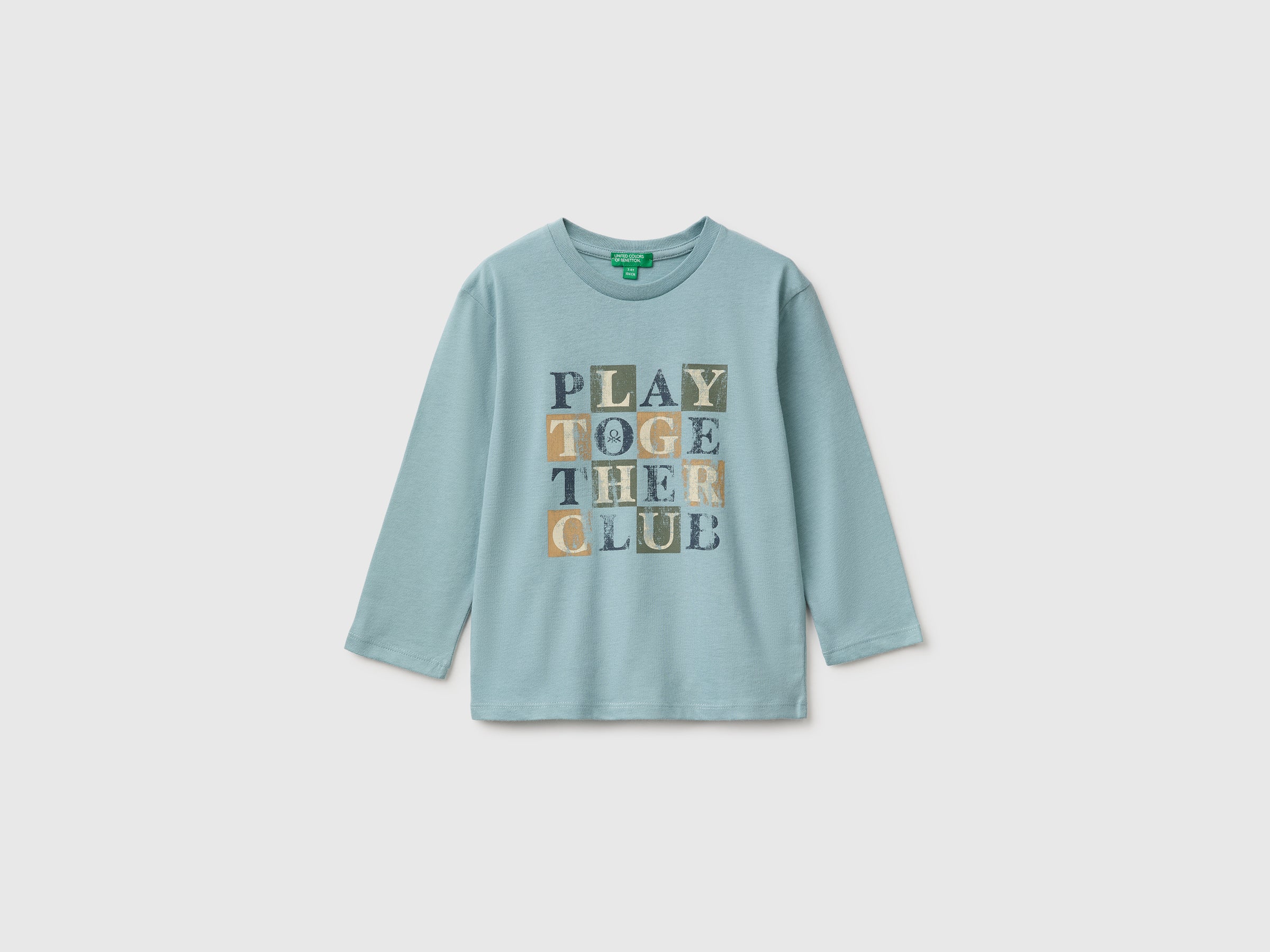 United Colors of Benetton T-shirt cotone bio stampa taglia 82