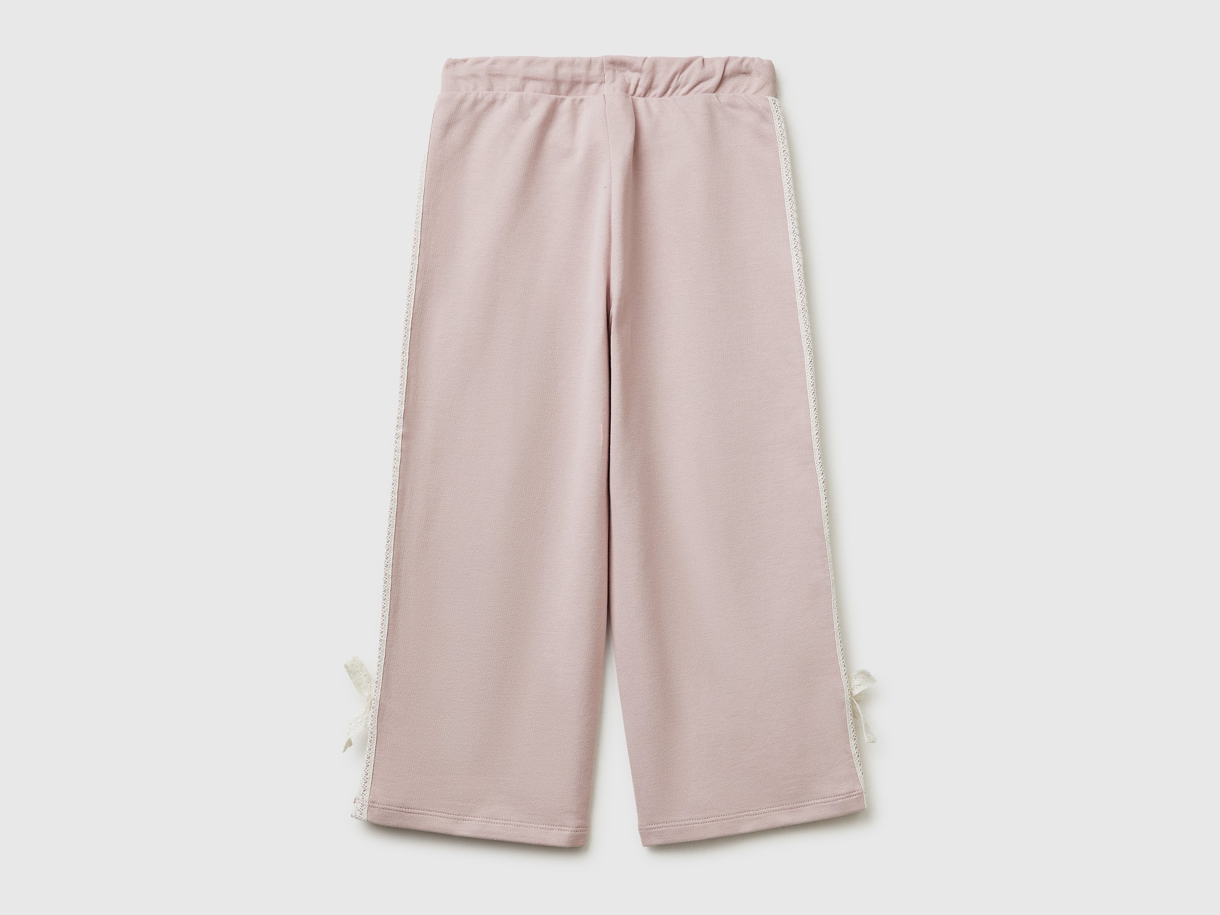 United Colors of Benetton Pantaloni pizzo fiocchi cotone bambina