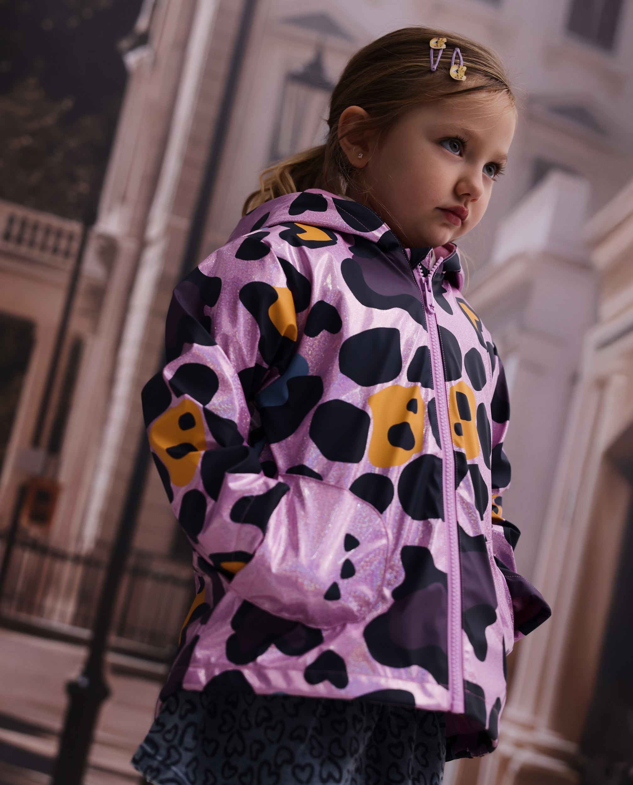 TucTuc Cappotti impermeabile bimba rosa animalier