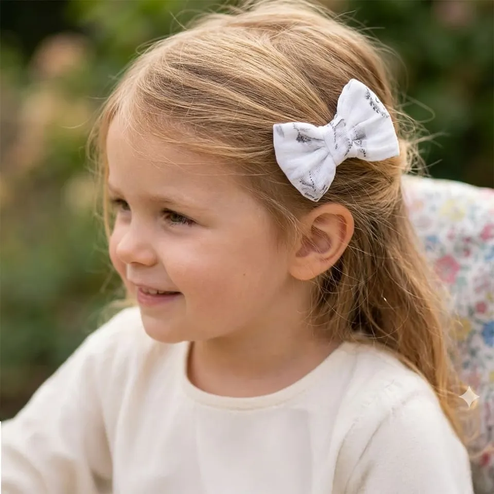Petite Citrouille Mode Fille Margot molletta capelli ecru fiori