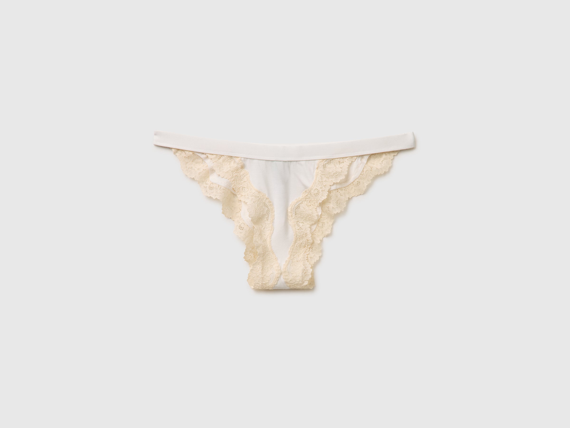 Benetton Low-cut briefs slip pizzo seta taglia S