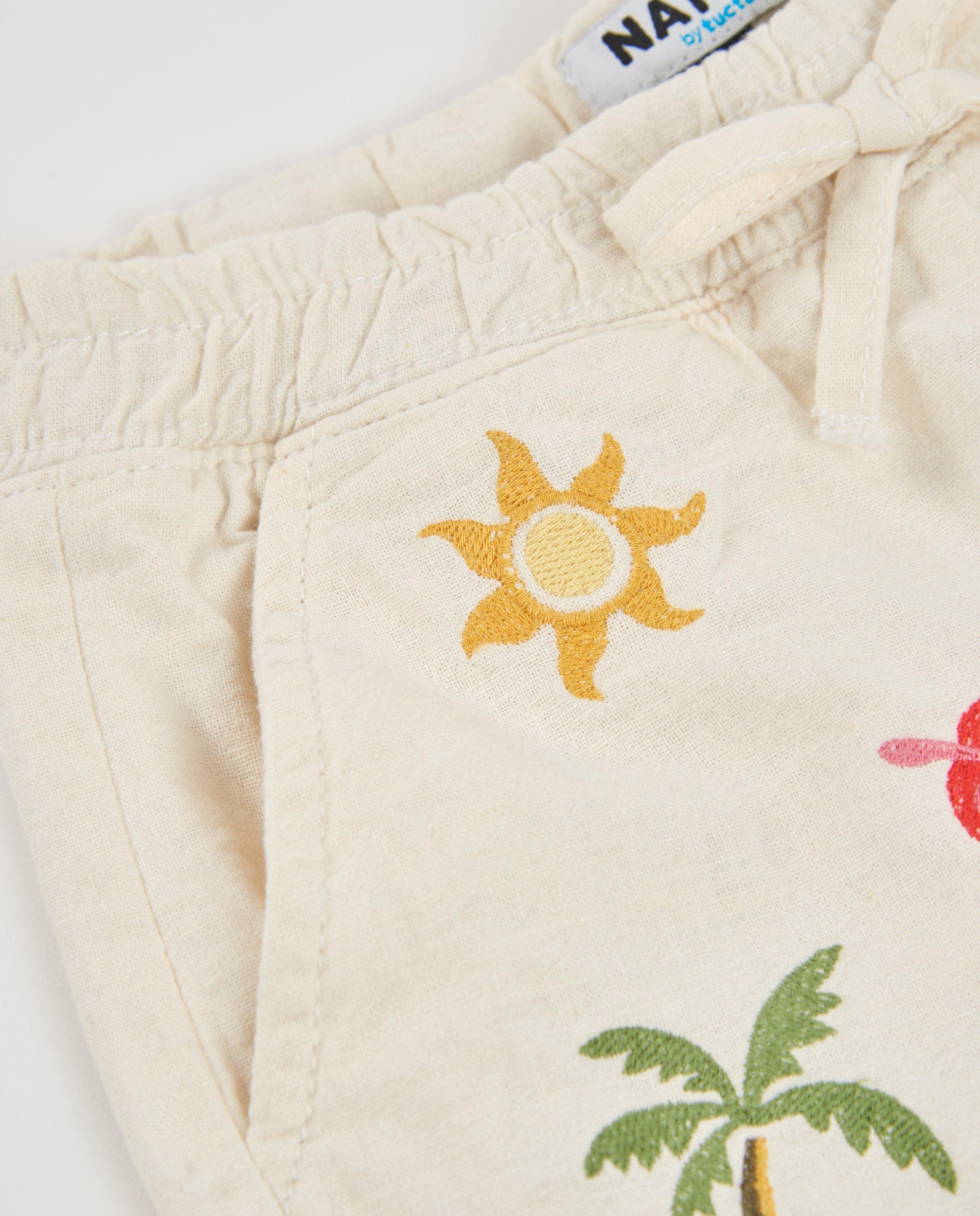 TucTuc Bermuda Shorts Bambina Bianco con Ricami