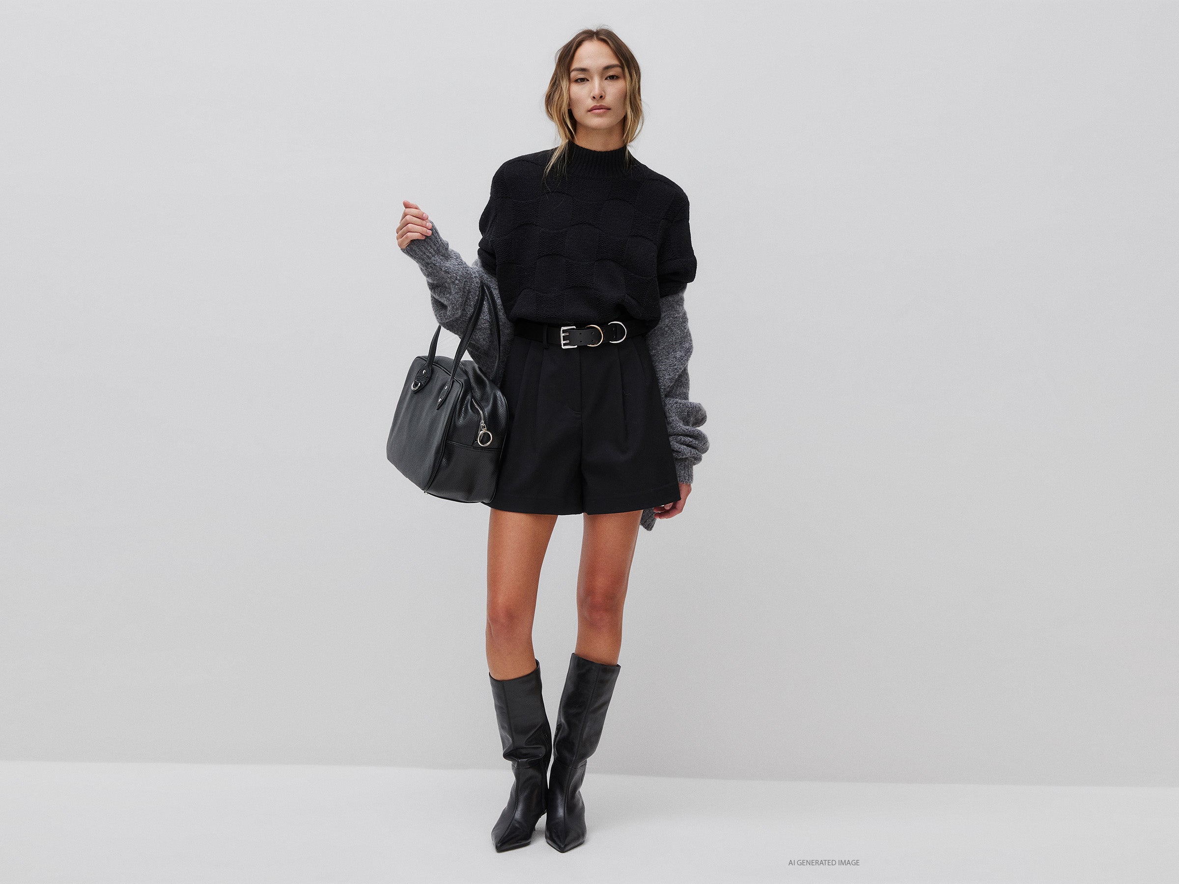 United Colors of Benetton maglione lana collo alto S