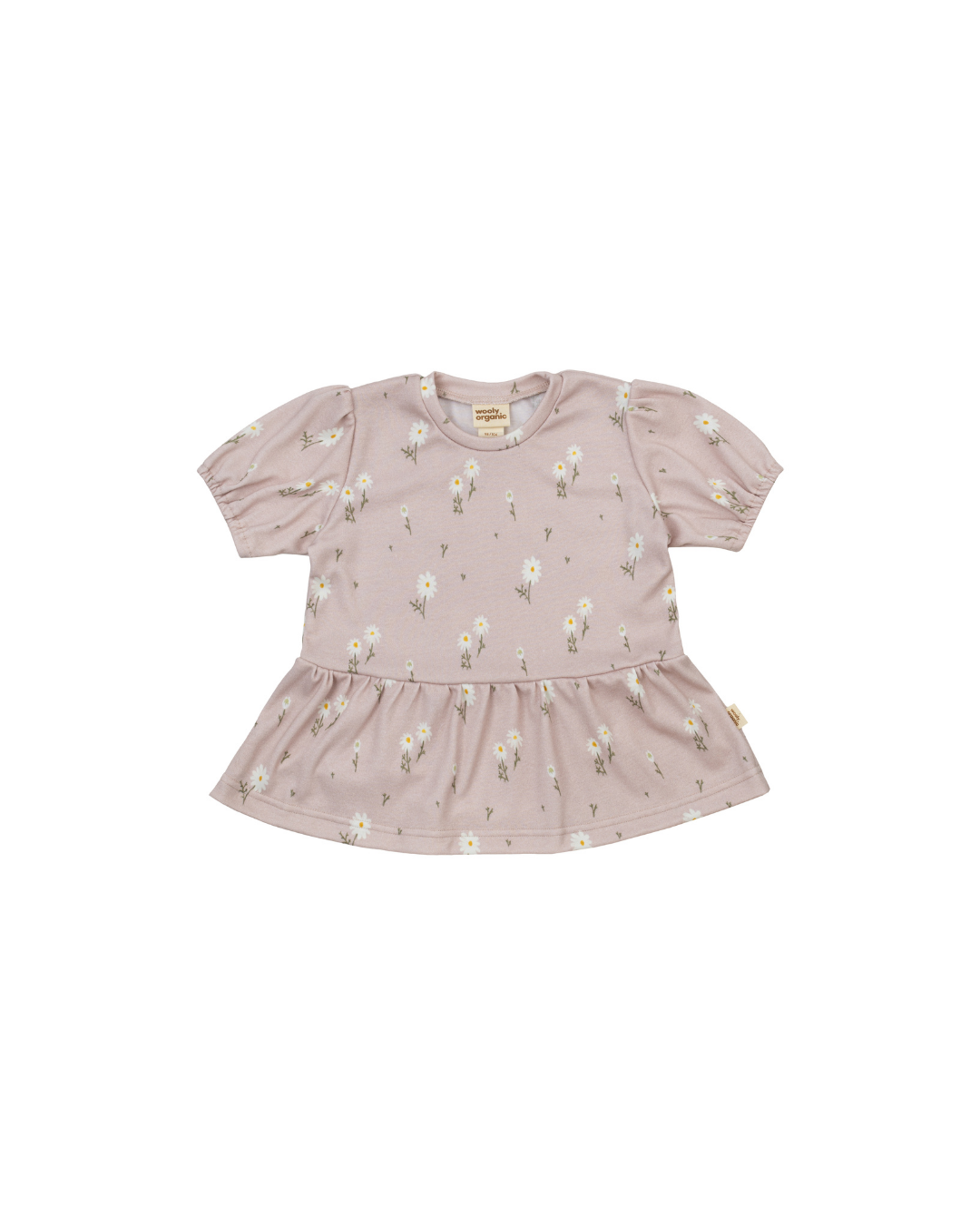 Woolly Organic Ruffle T-Shirt maglietta bambina cotone Lie in Daisies