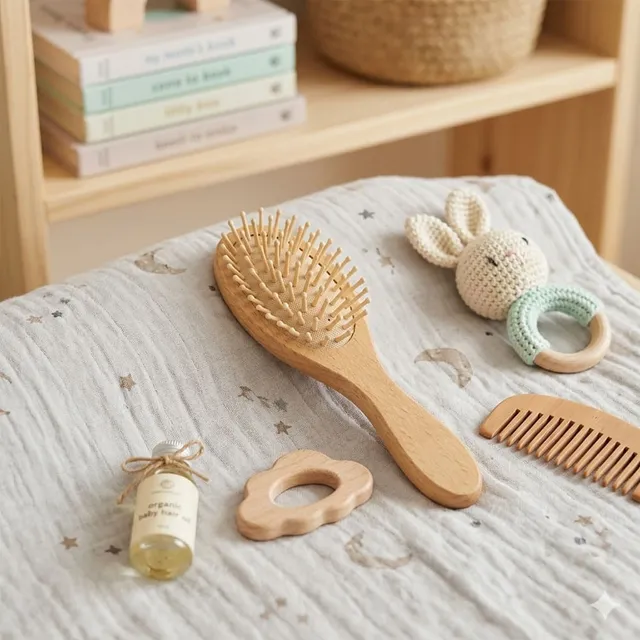 Petite Citrouille Les Essentiels spazzola silicone legno 2 anni