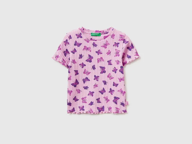 Benetton T-Shirts and Tops t-shirt cotone 104 fantasia