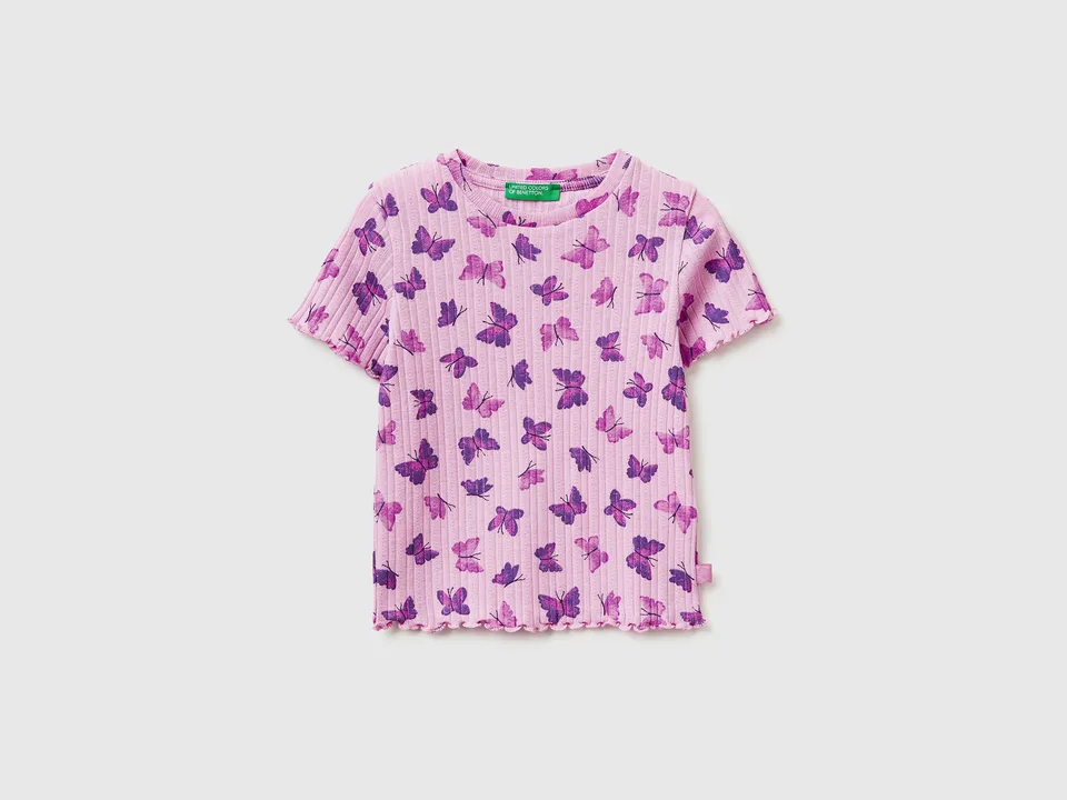 Benetton T-Shirts and Tops t-shirt cotone 104 fantasia