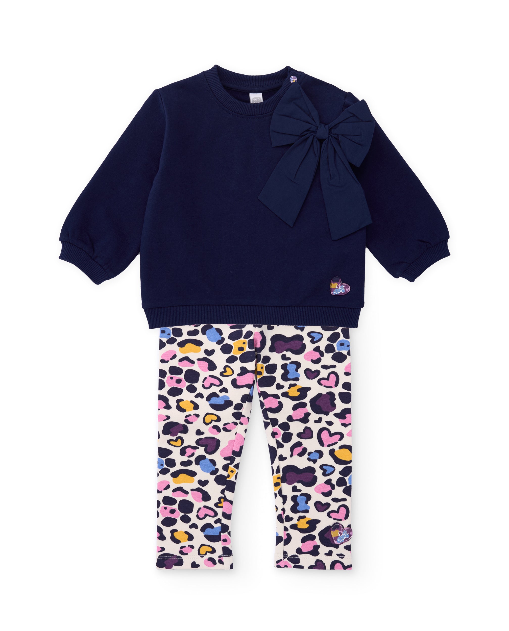 TucTuc Completi tuta bambina blu navy animalier