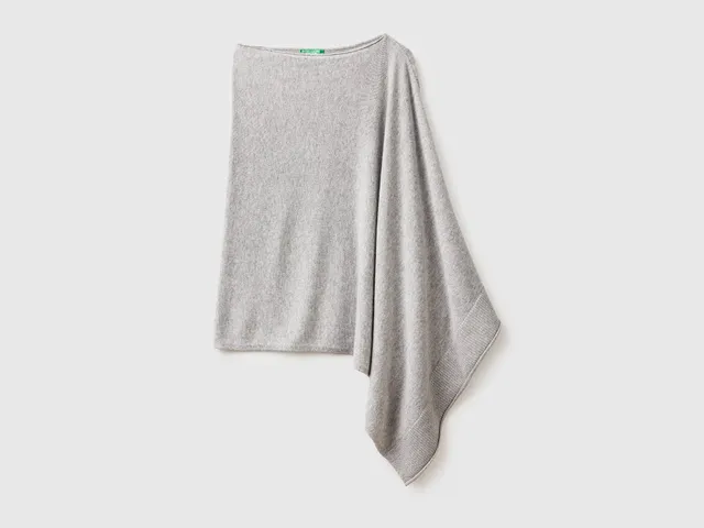 United Colors of Benetton Poncho misto cashmere OS