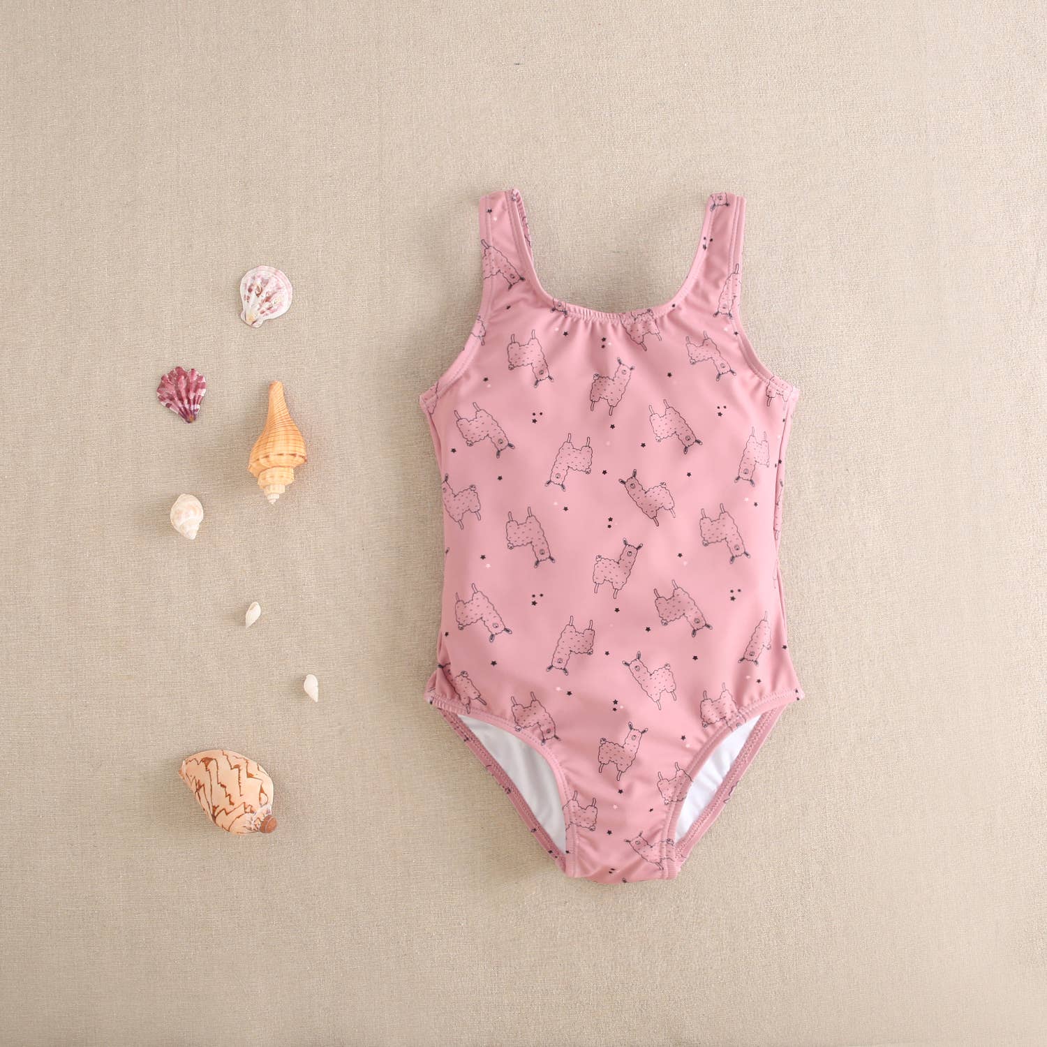 Dadati Lama costume intero bambina rosa 5 anni spandex