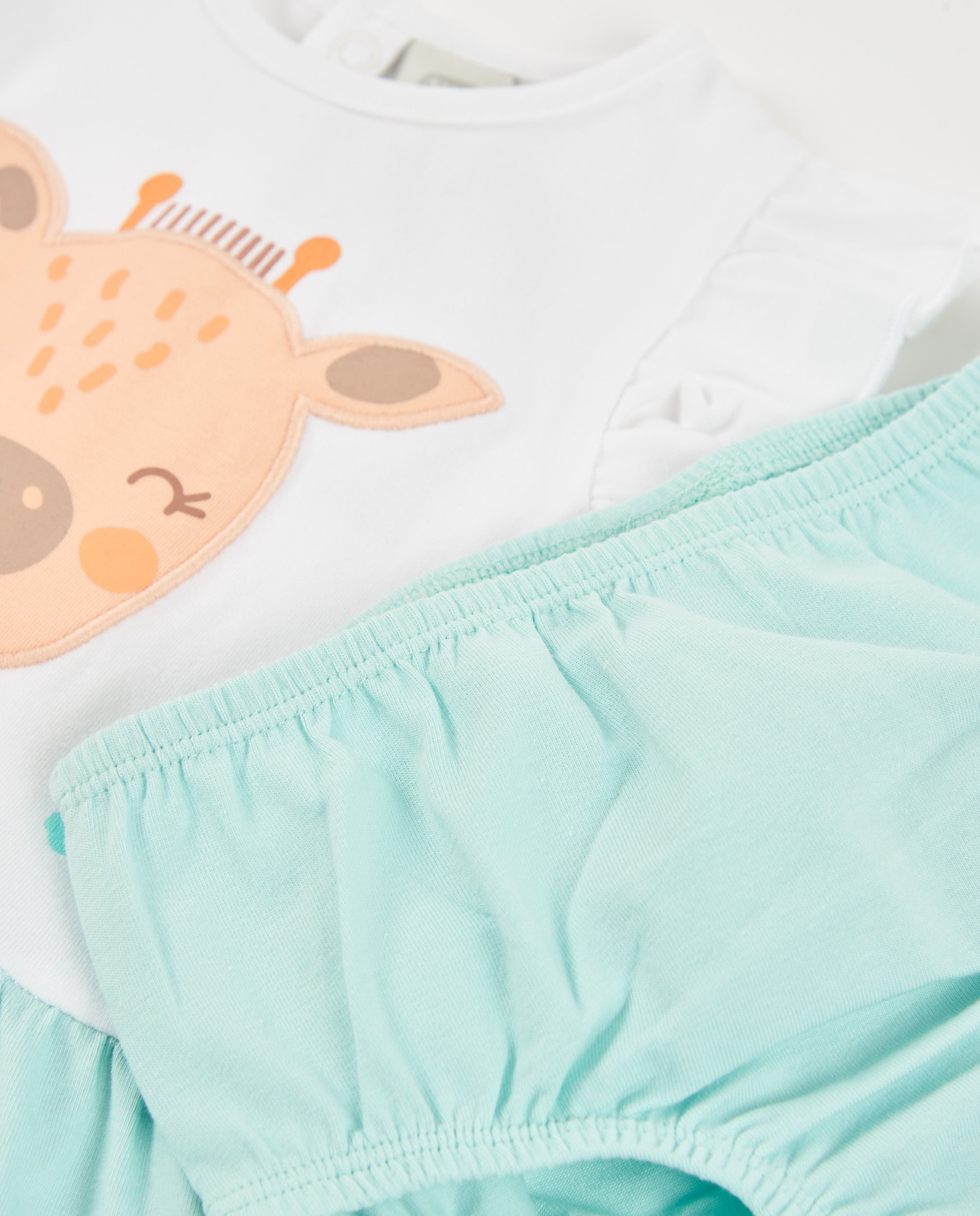 TucTuc Vestiti vestito neonato maglia giraffa bianco