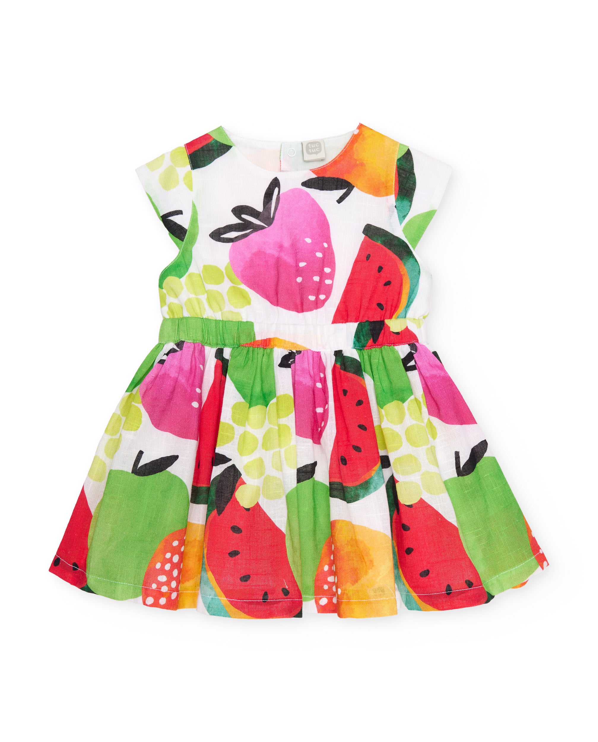 TucTuc Vestiti Vestito bimba bianco frutta estate