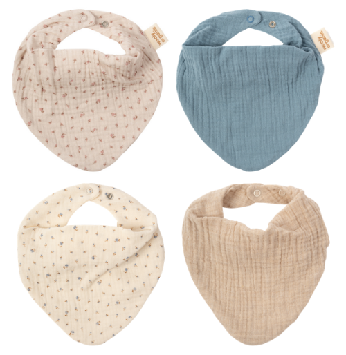 Woolly Organic Baby Bibs Bavaglino mussola cotone bio GOTS leggero