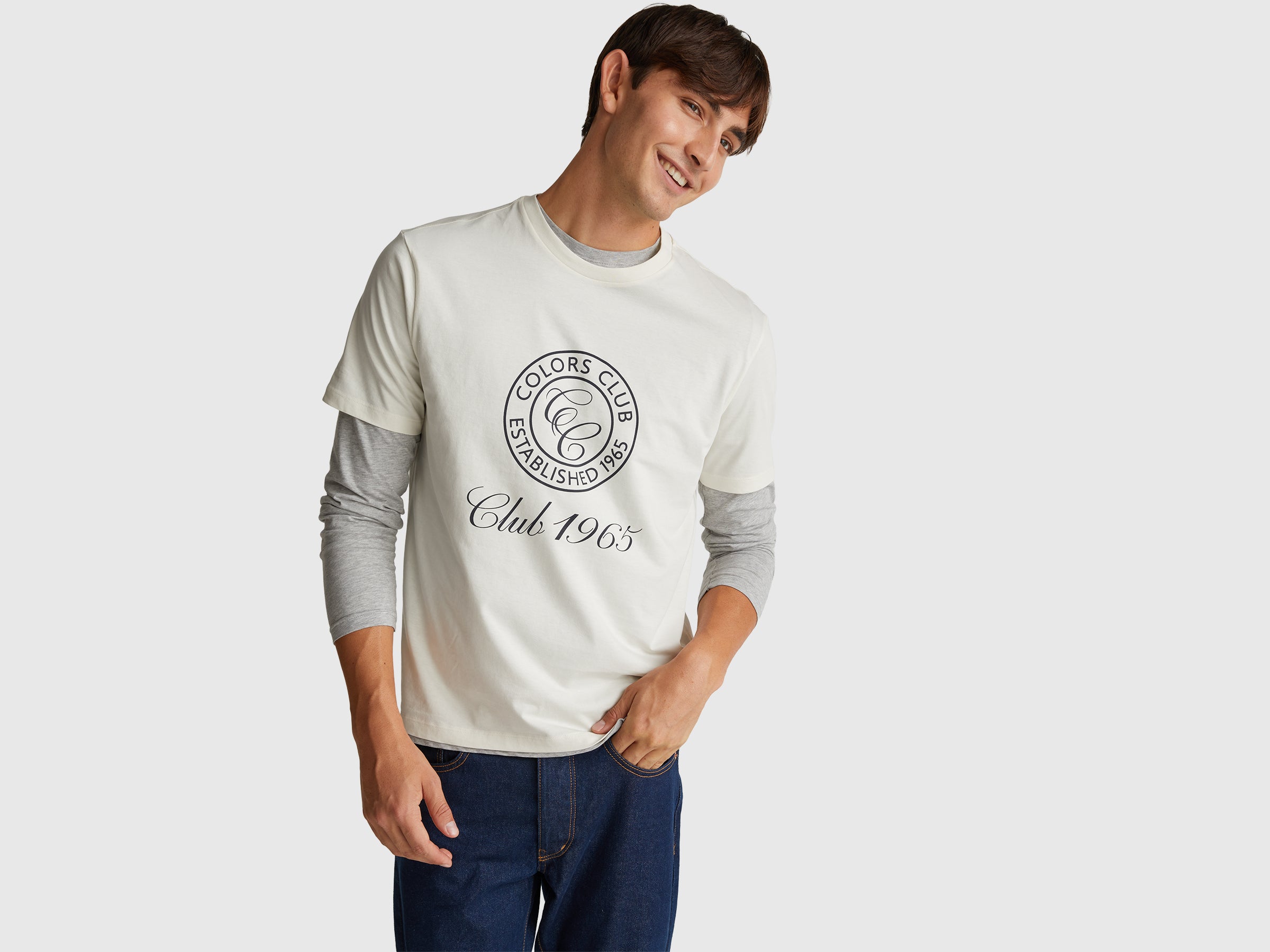 United Colors of Benetton T-Shirts maglietta cotone logo taglia M